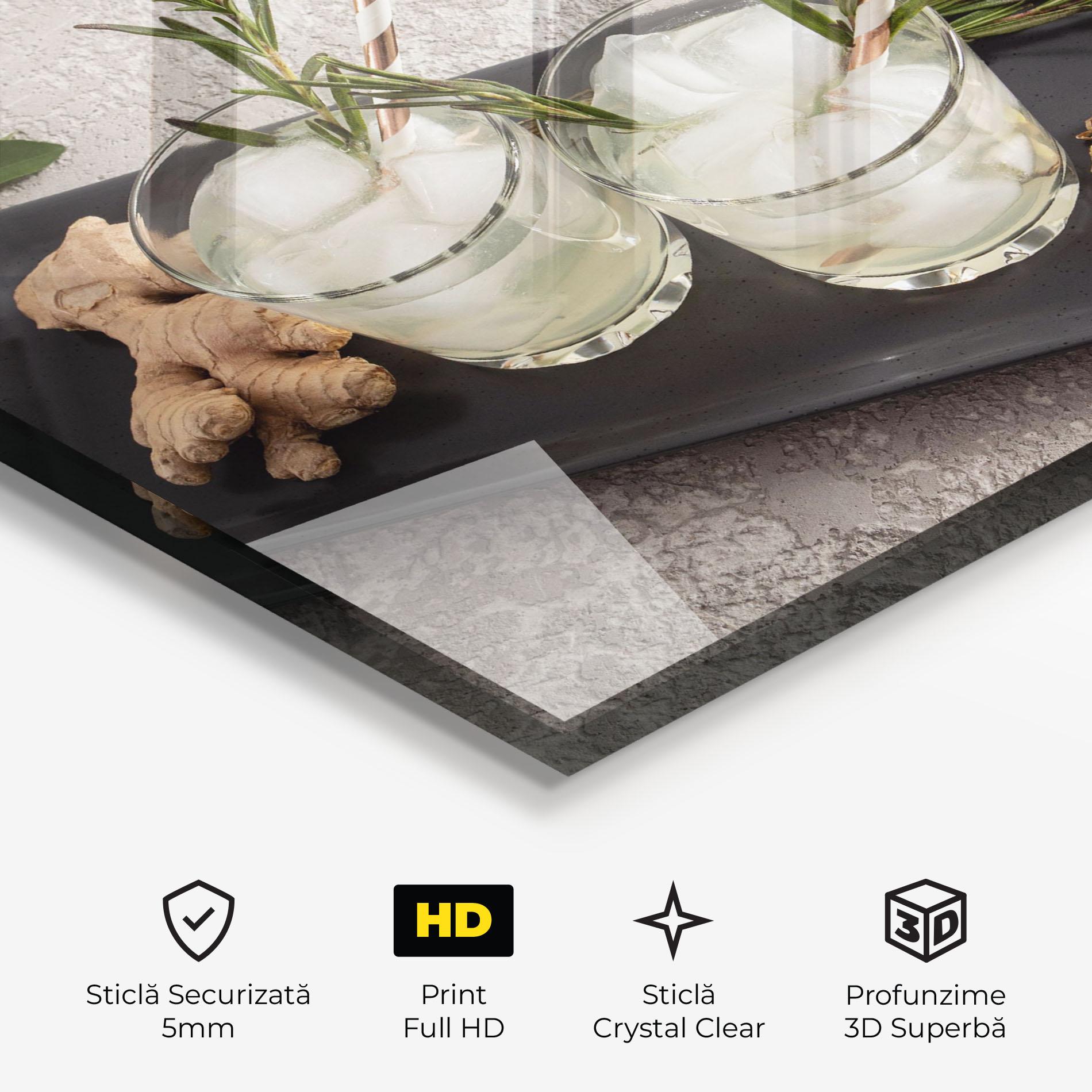 Tablou Sticla Ginger Lemonade Drink mockup 3