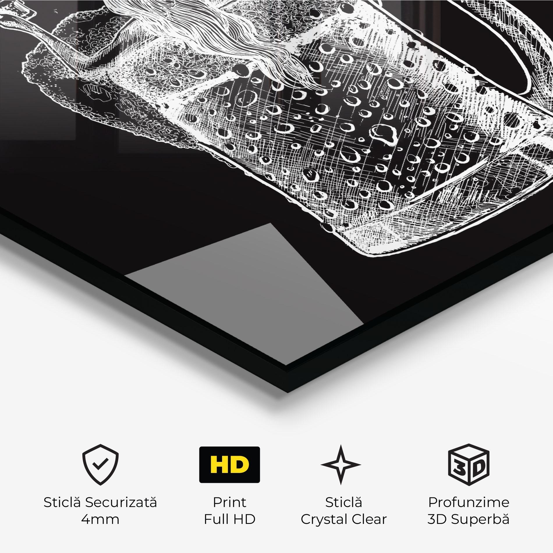 Tablou Sticla Beer Woman mockup 3