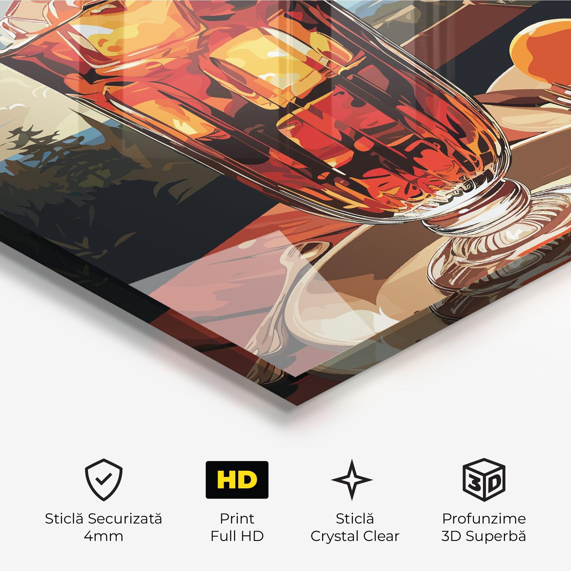 Tablou Sticla Cocktail Orange mockup 3