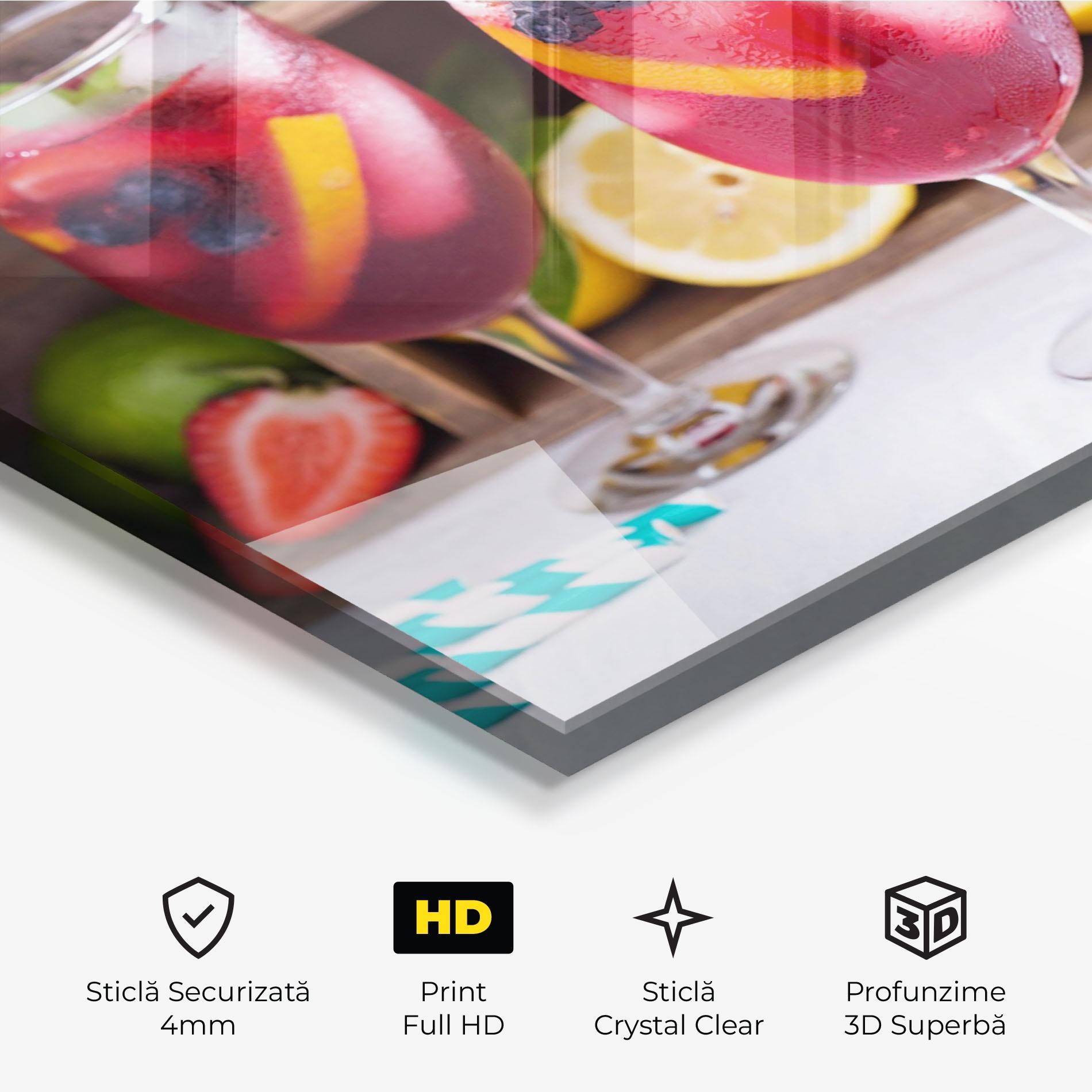 Tablou Sticla Colorful Summer Drink mockup 3