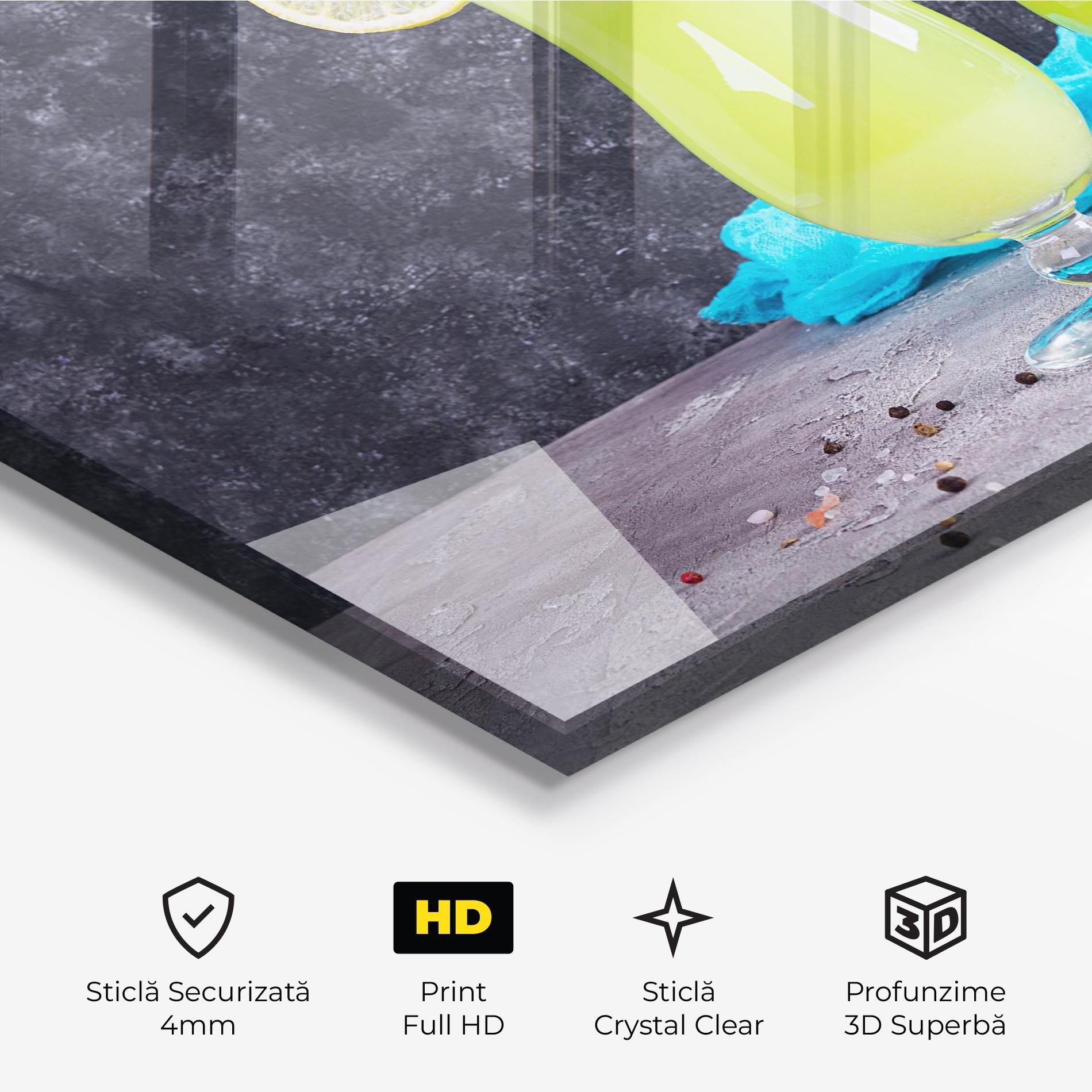 Tablou Sticla Fresh Cucumber Juice mockup 3