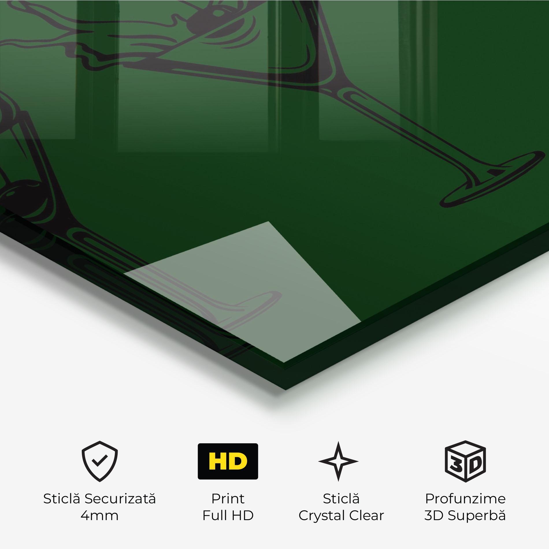 Tablou Sticla Green Drinks mockup 3
