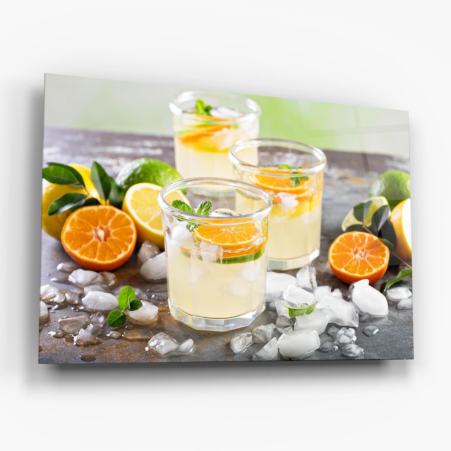Tablou Sticla Citrus Fruit Lemonade mockup 6