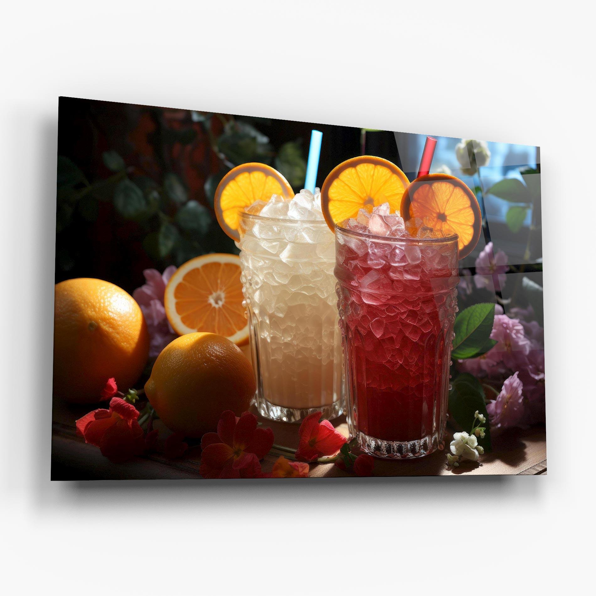 Tablou Sticla Citrus Smoothie Drink mockup 6