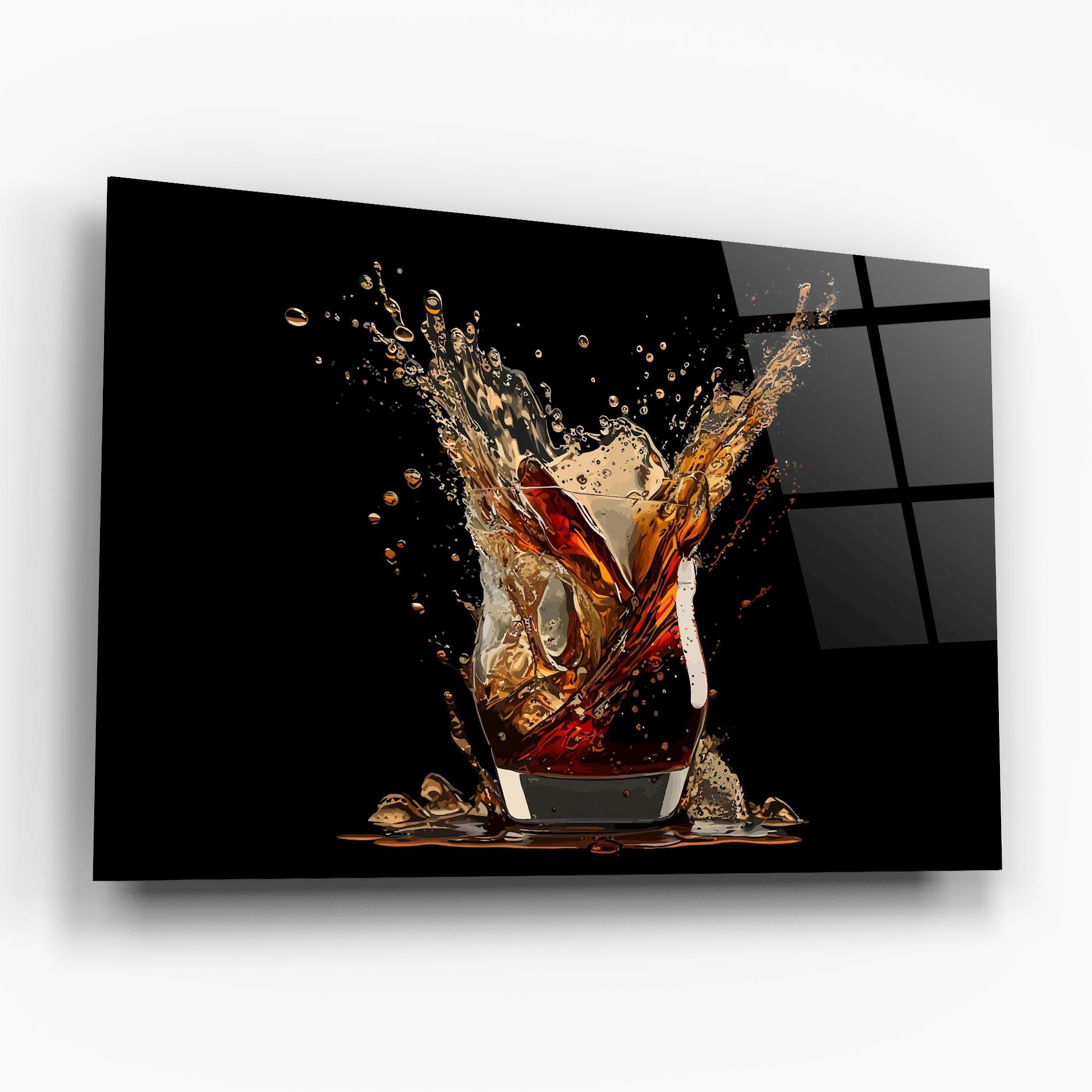 Tablou Sticla Cola Splash mockup 6