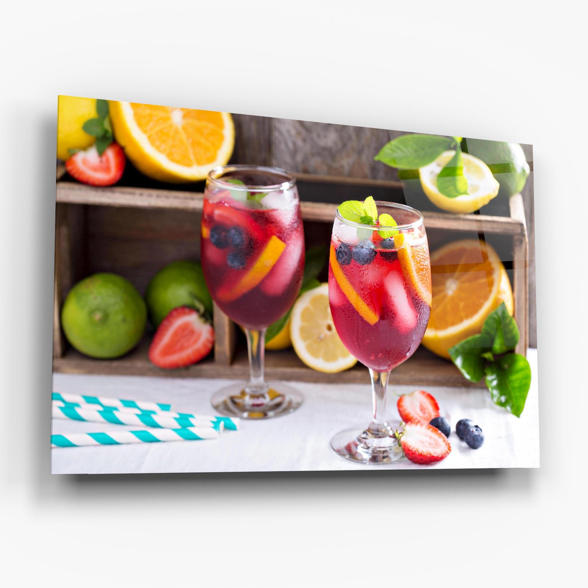 Tablou Sticla Colorful Summer Drink mockup 6