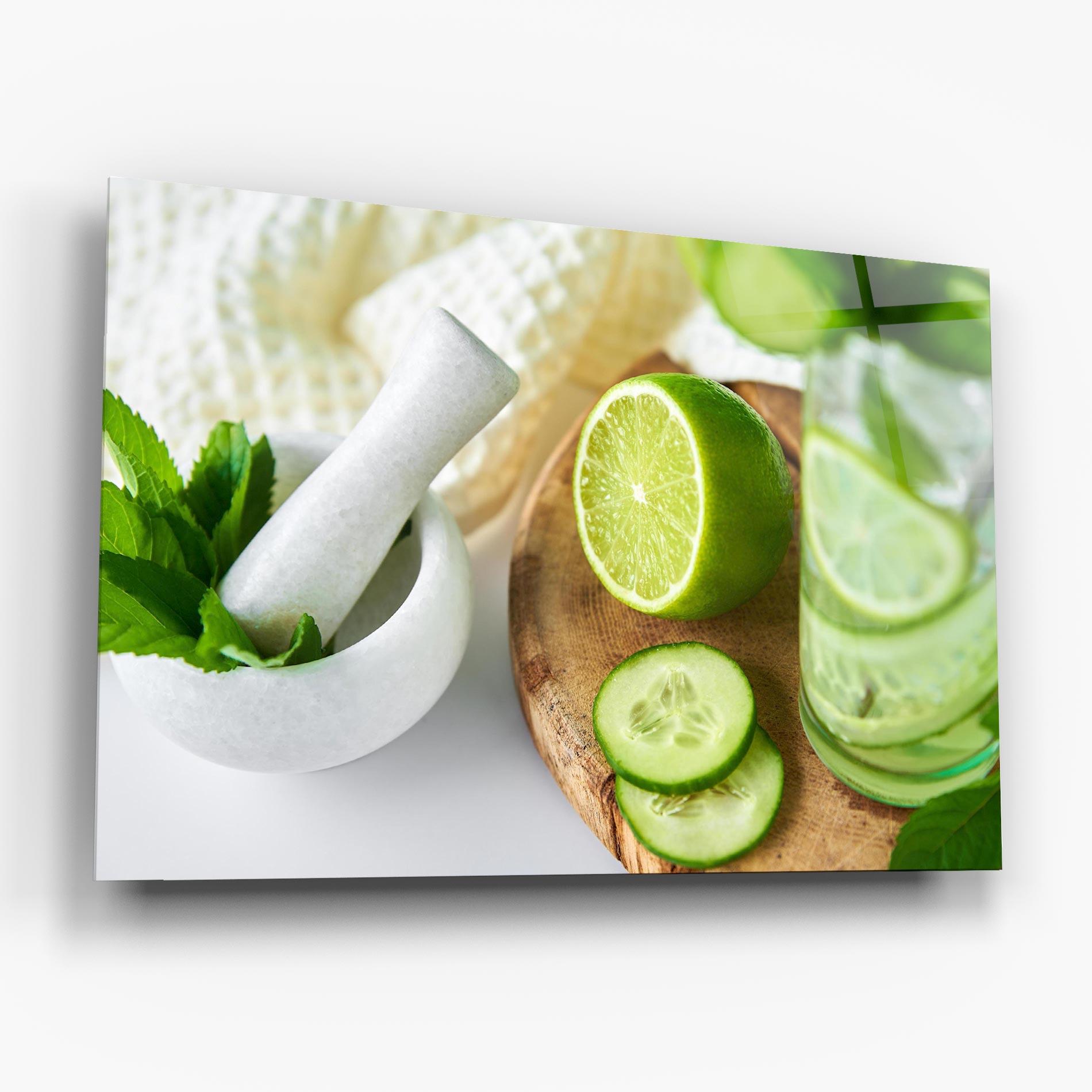 Tablou Sticla Detox Drink Lemonade mockup 6