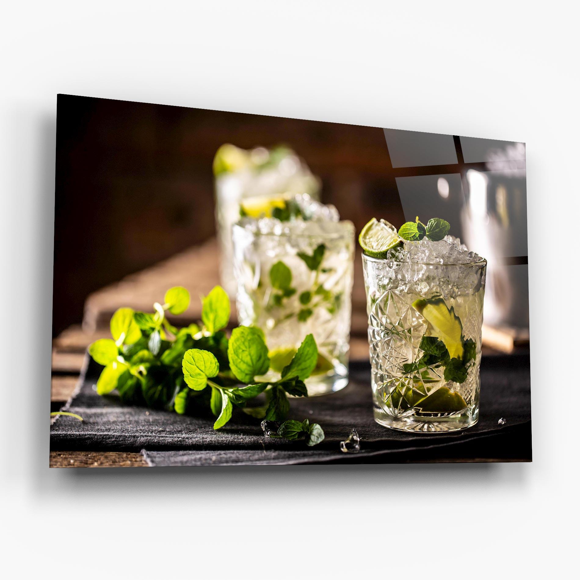Tablou Sticla Fresh Mint Lime mockup 6