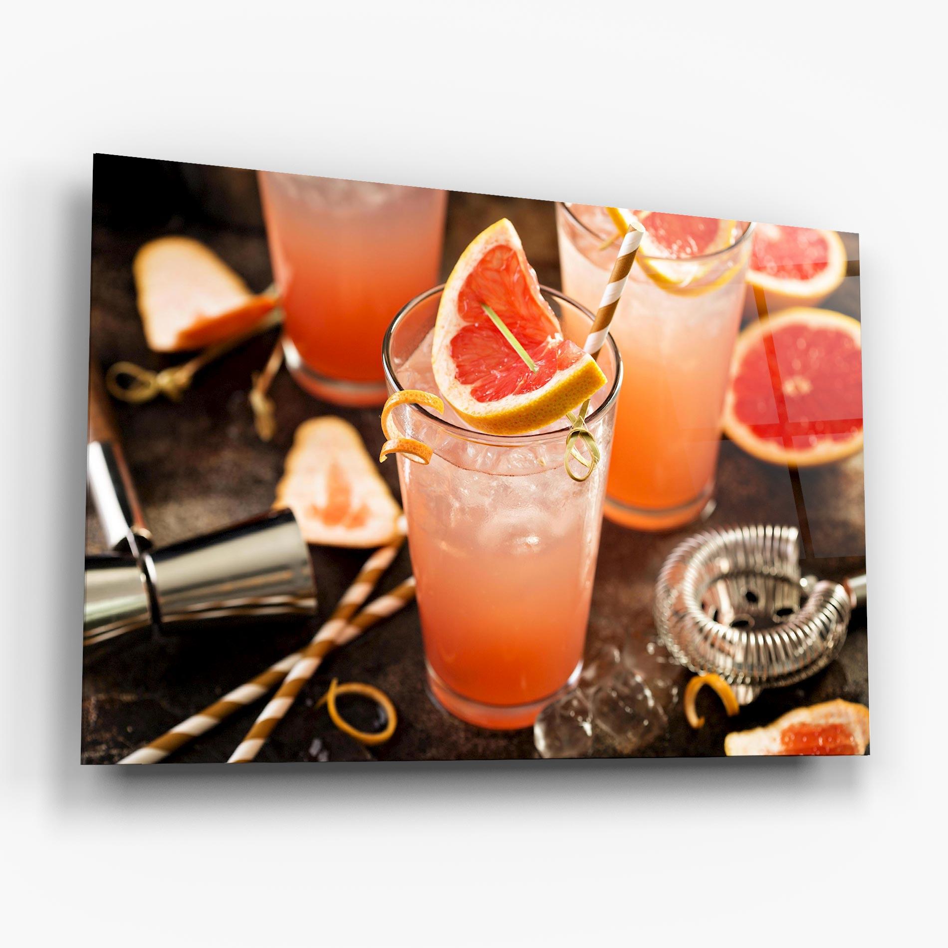 Tablou Sticla Grapefruit Cocktail mockup 6