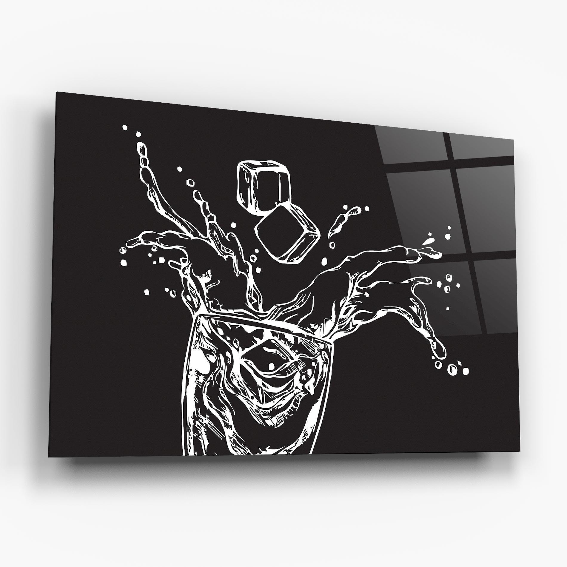 Tablou Sticla Ice Splash Drink mockup 6