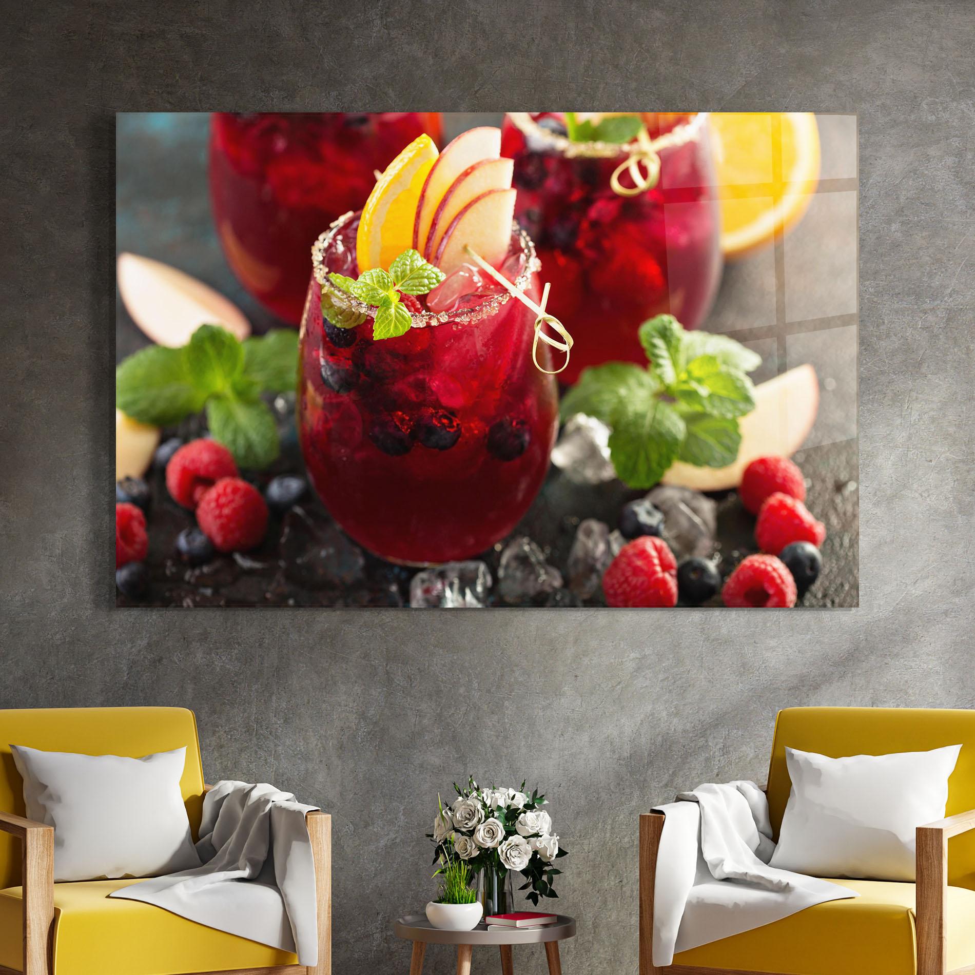 Tablou Sticla Berry Drink mockup 4