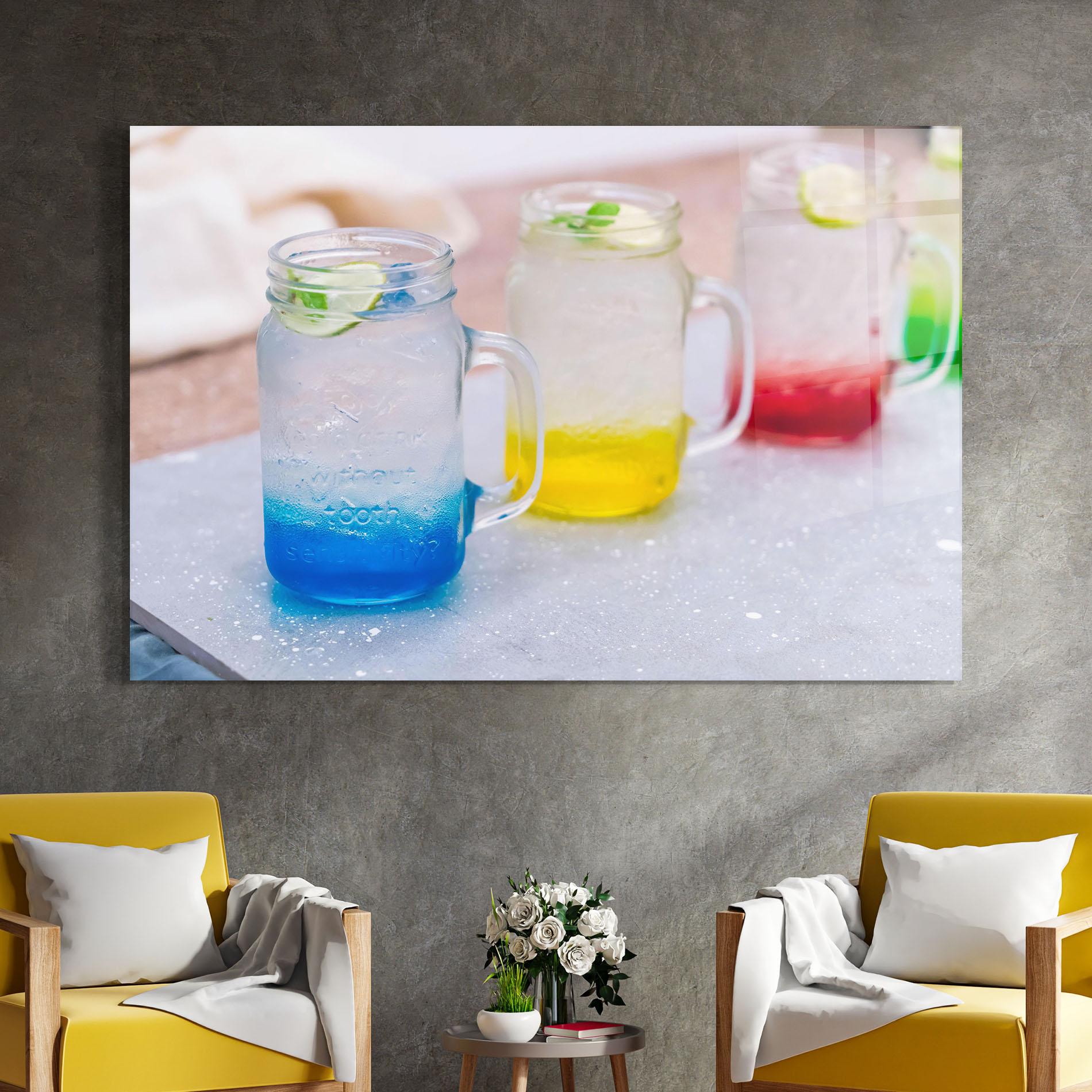 Tablou Sticla Colorful Italian Soda mockup 4