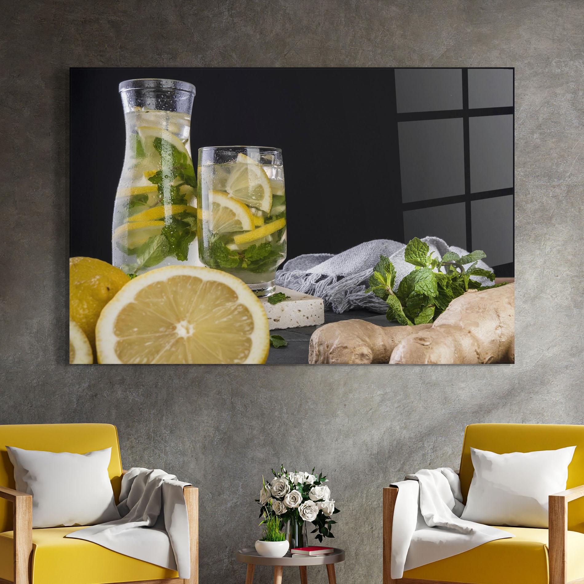 Tablou Sticla Ginger Lemonade mockup 4