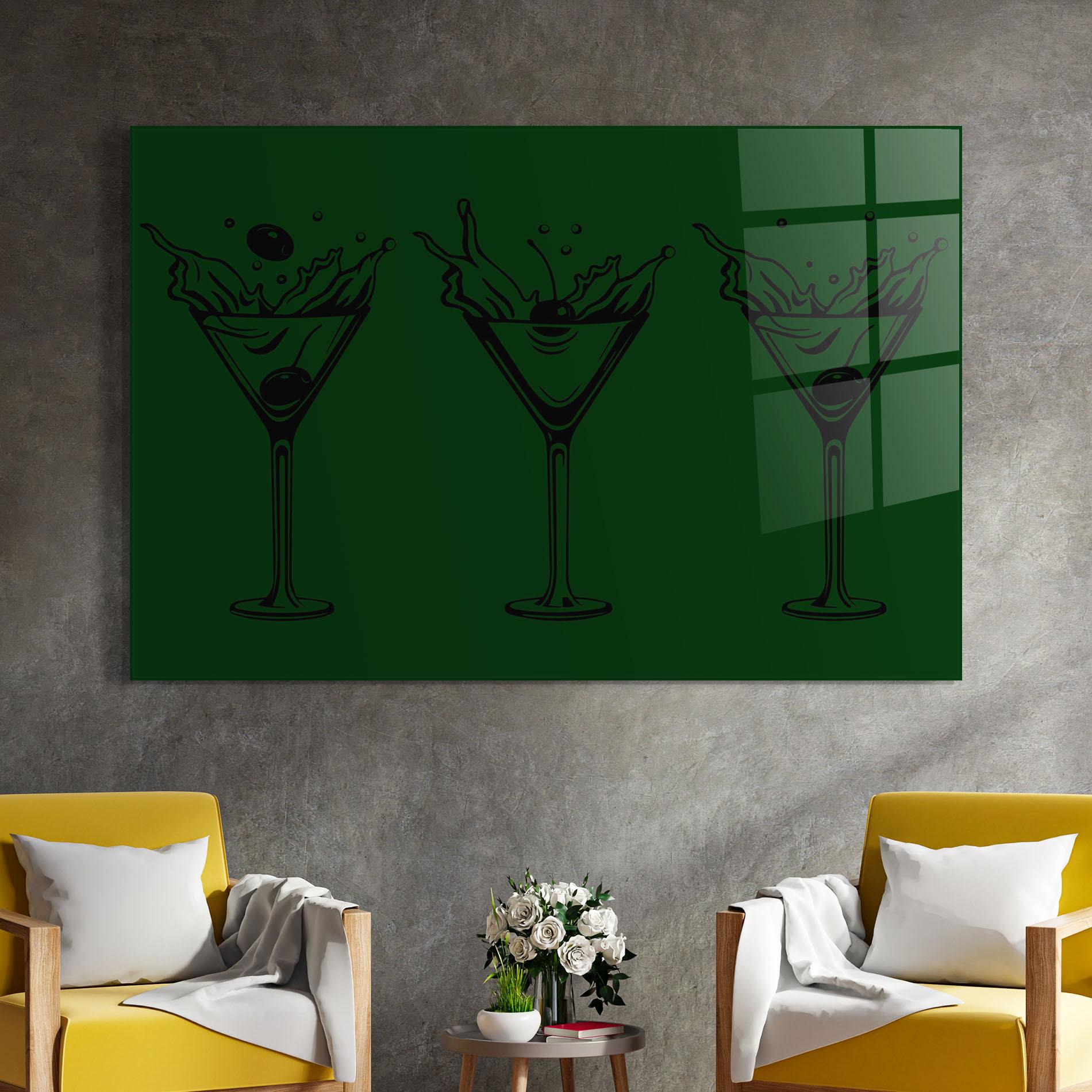 Tablou Sticla Green Drinks mockup 4