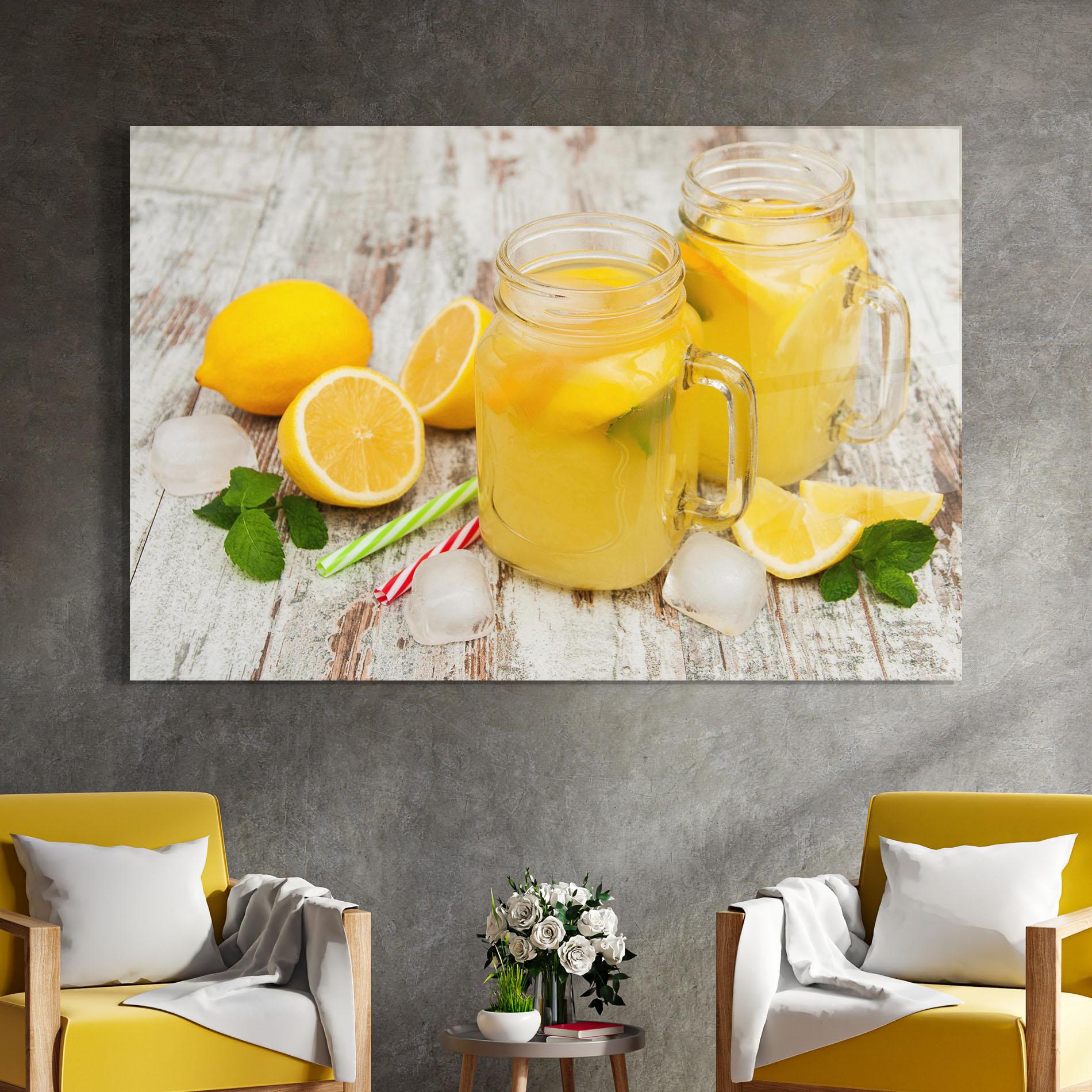 Tablou Sticla Jars With Lemonade mockup 4