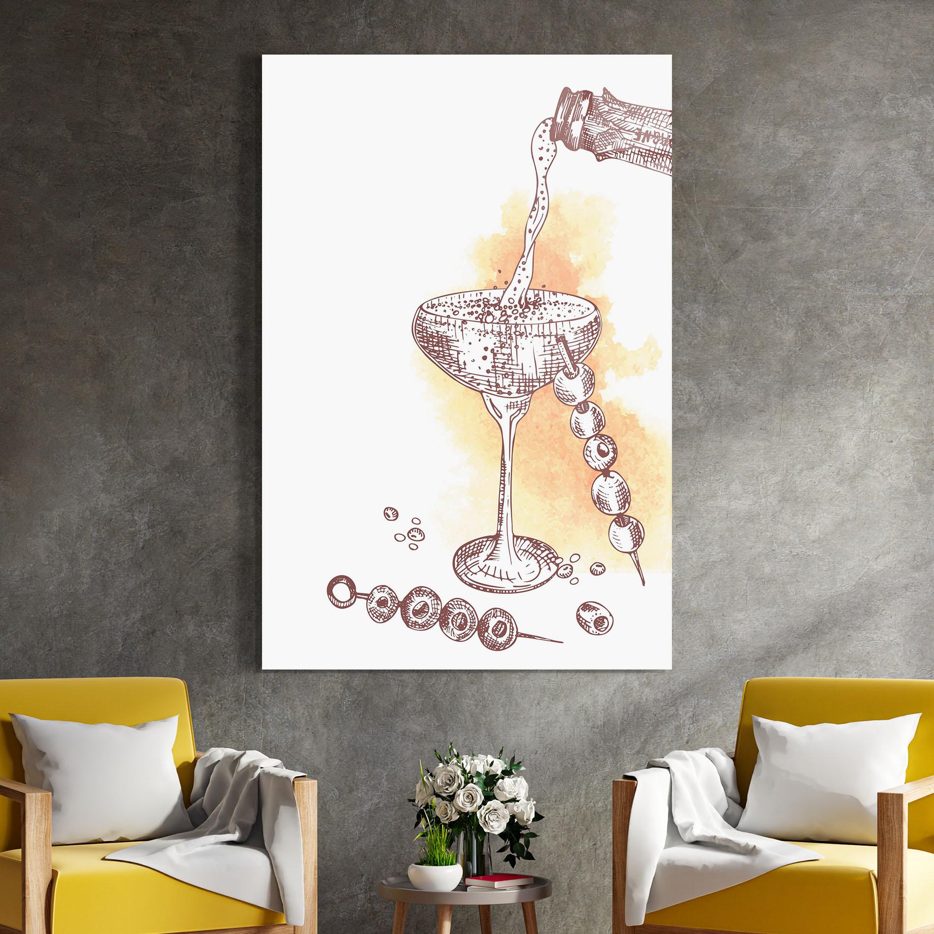 Tablou Sticla Cocktail mockup 4