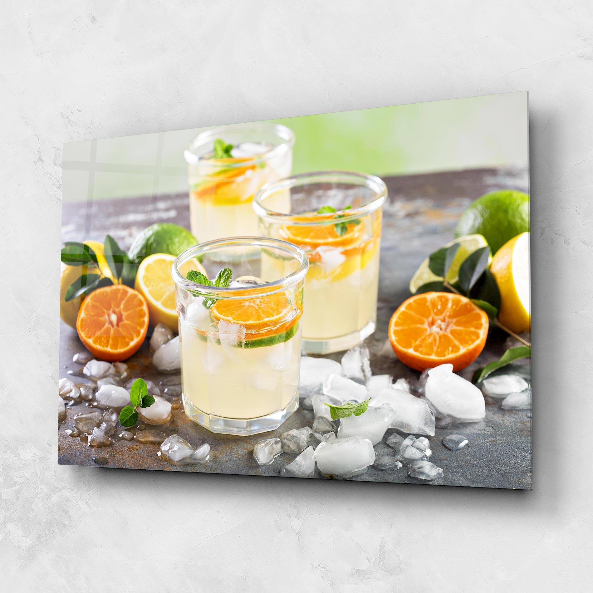 Tablou Sticla Citrus Fruit Lemonade mockup 1