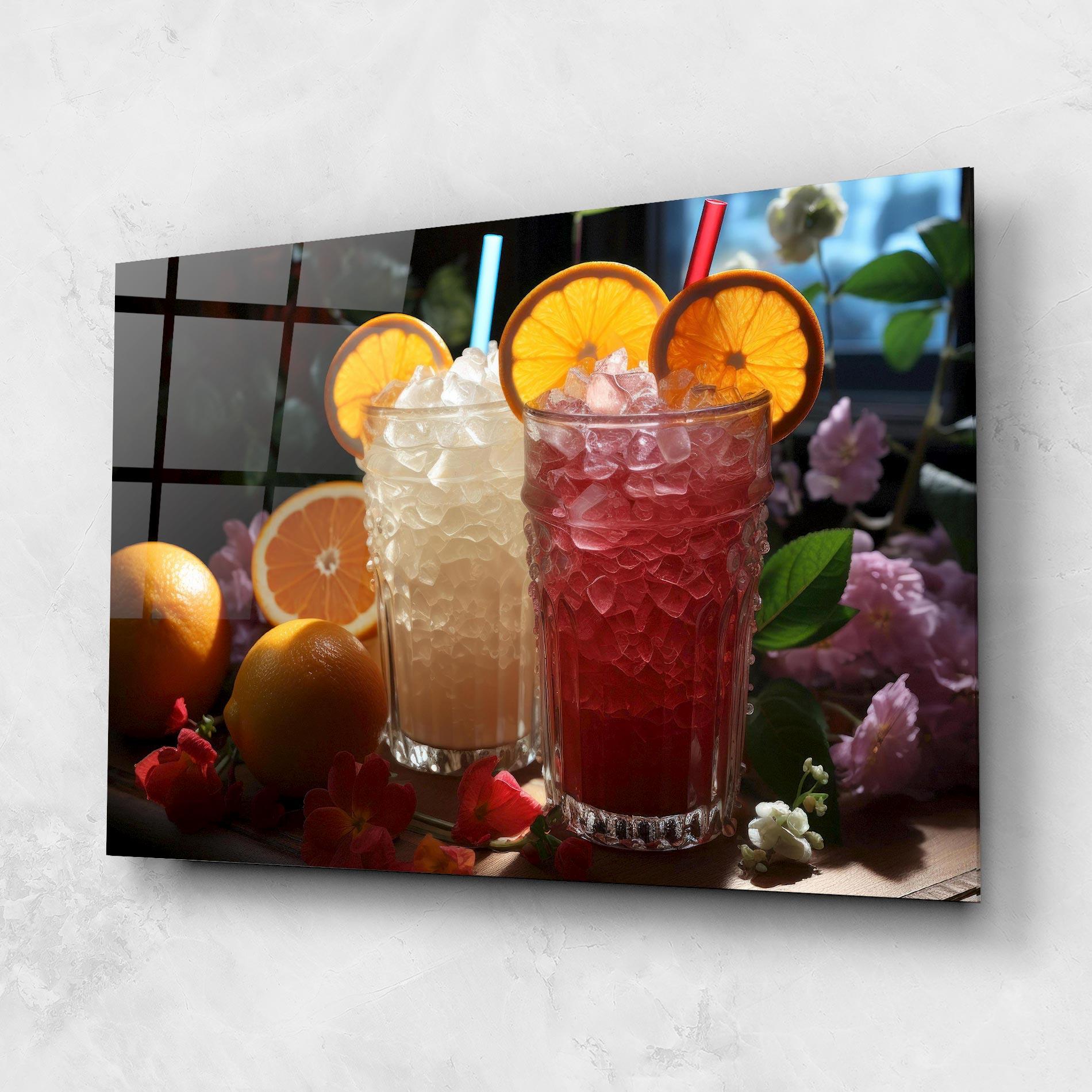 Tablou Sticla Citrus Smoothie Drink mockup 1