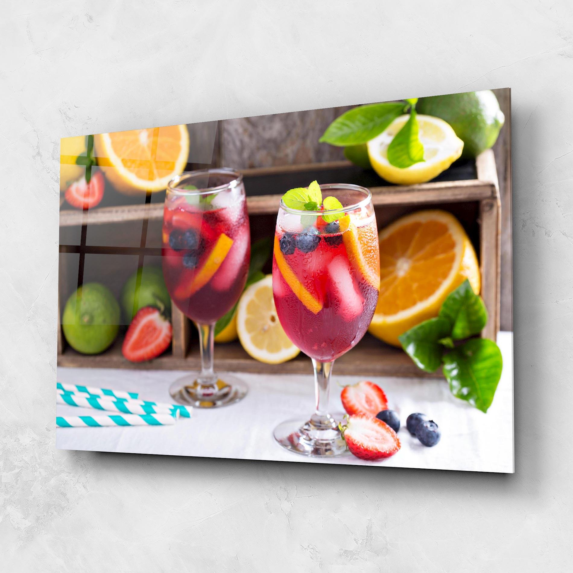 Tablou Sticla Colorful Summer Drink mockup 1