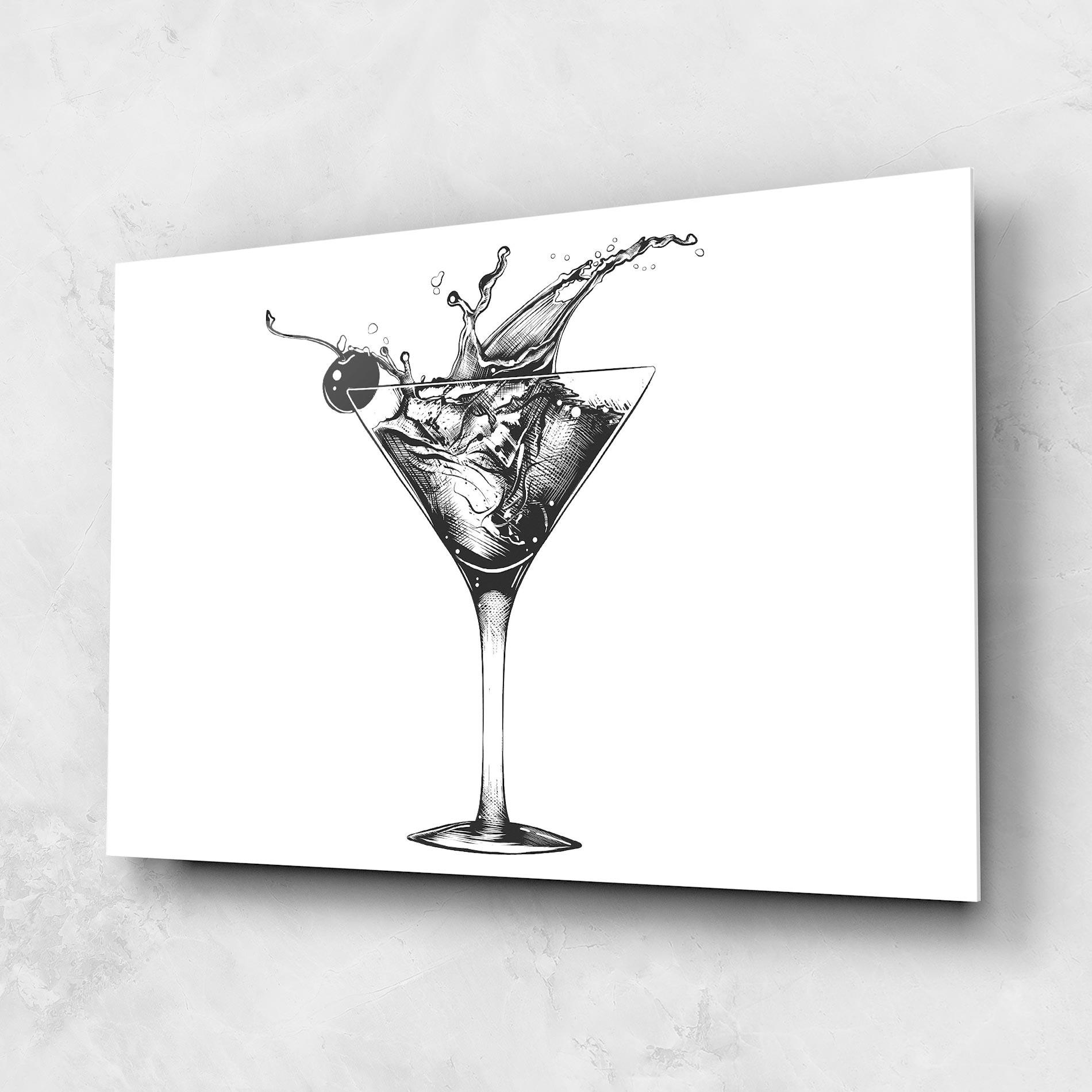 Tablou Sticla Drink Splash mockup 1