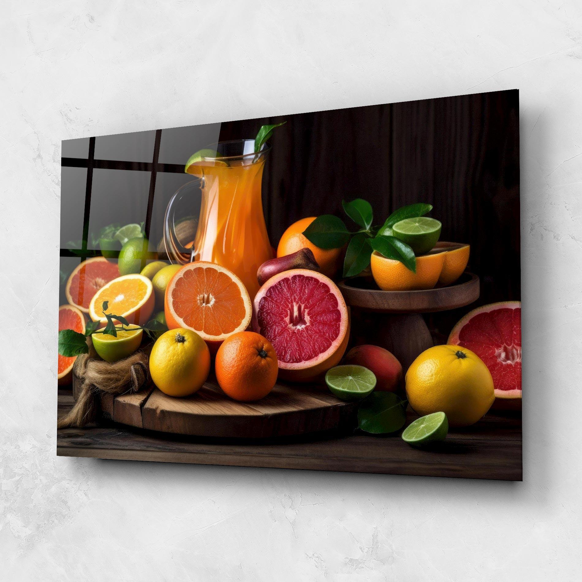 Tablou Sticla Glass Of Orange Juice mockup 1