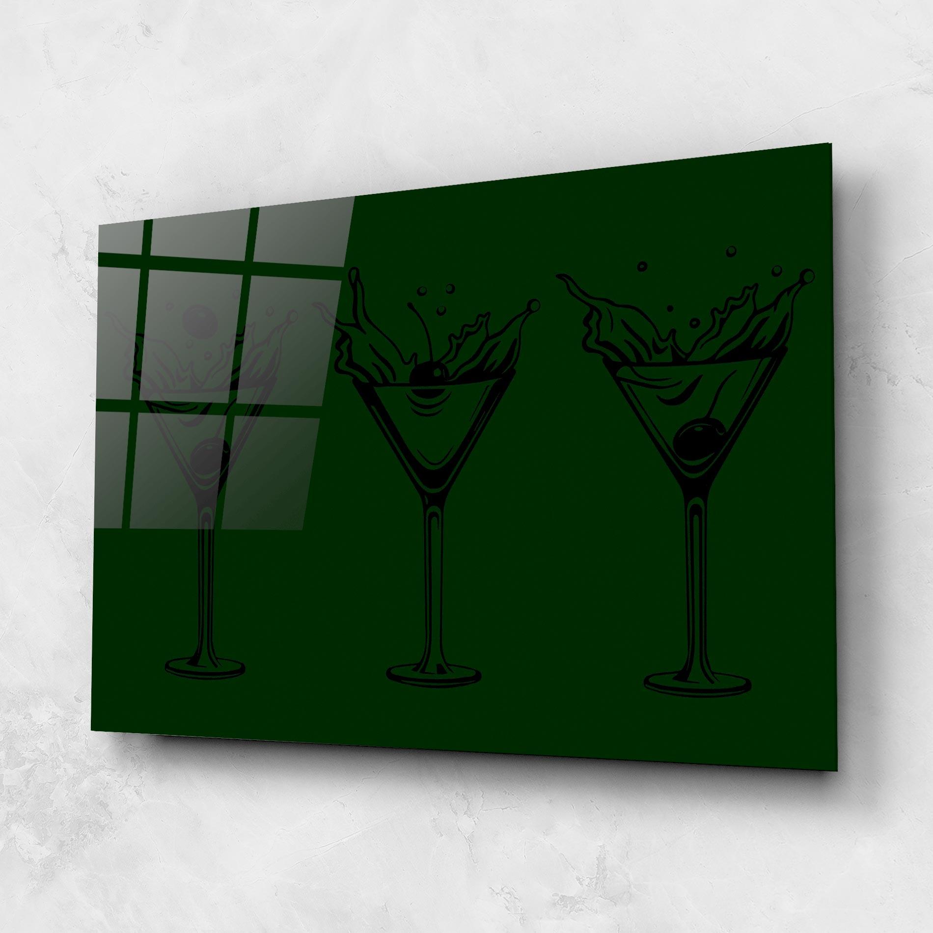 Tablou Sticla Green Drinks mockup 1