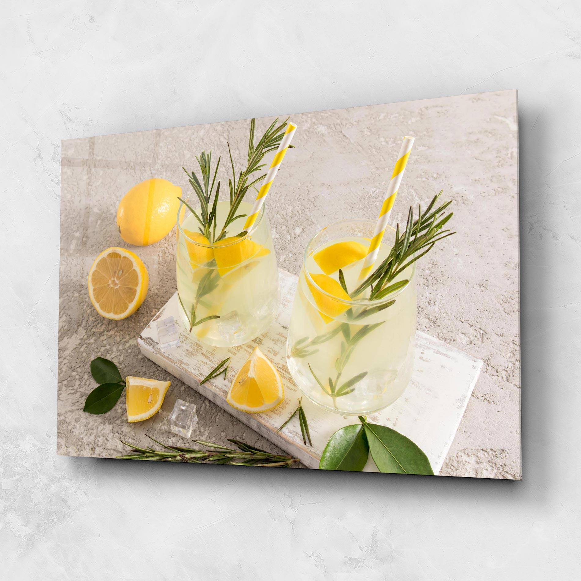 Tablou Sticla Homemade Rosemary Drink mockup 1