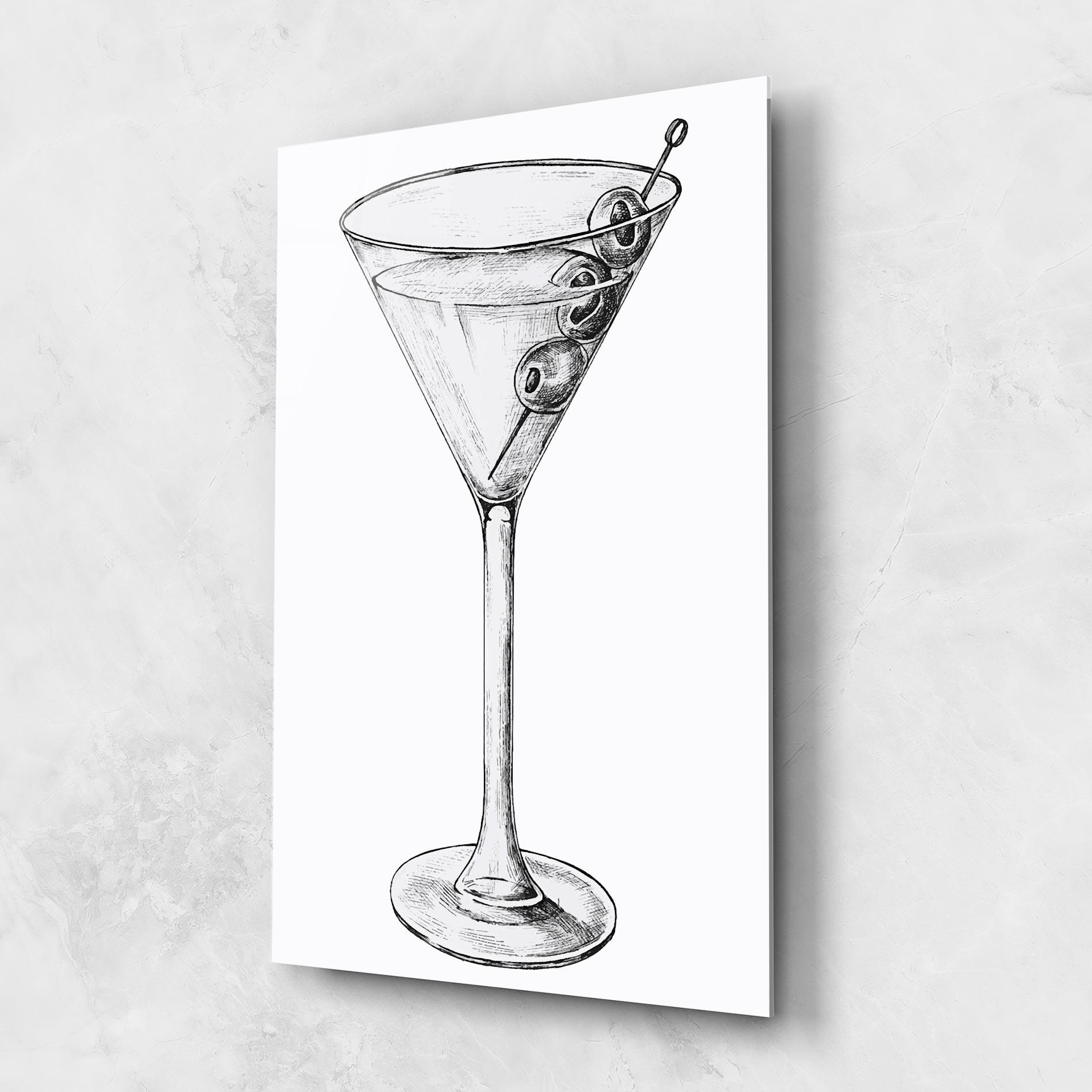 Tablou Sticla Hand Drawn Glass mockup 1
