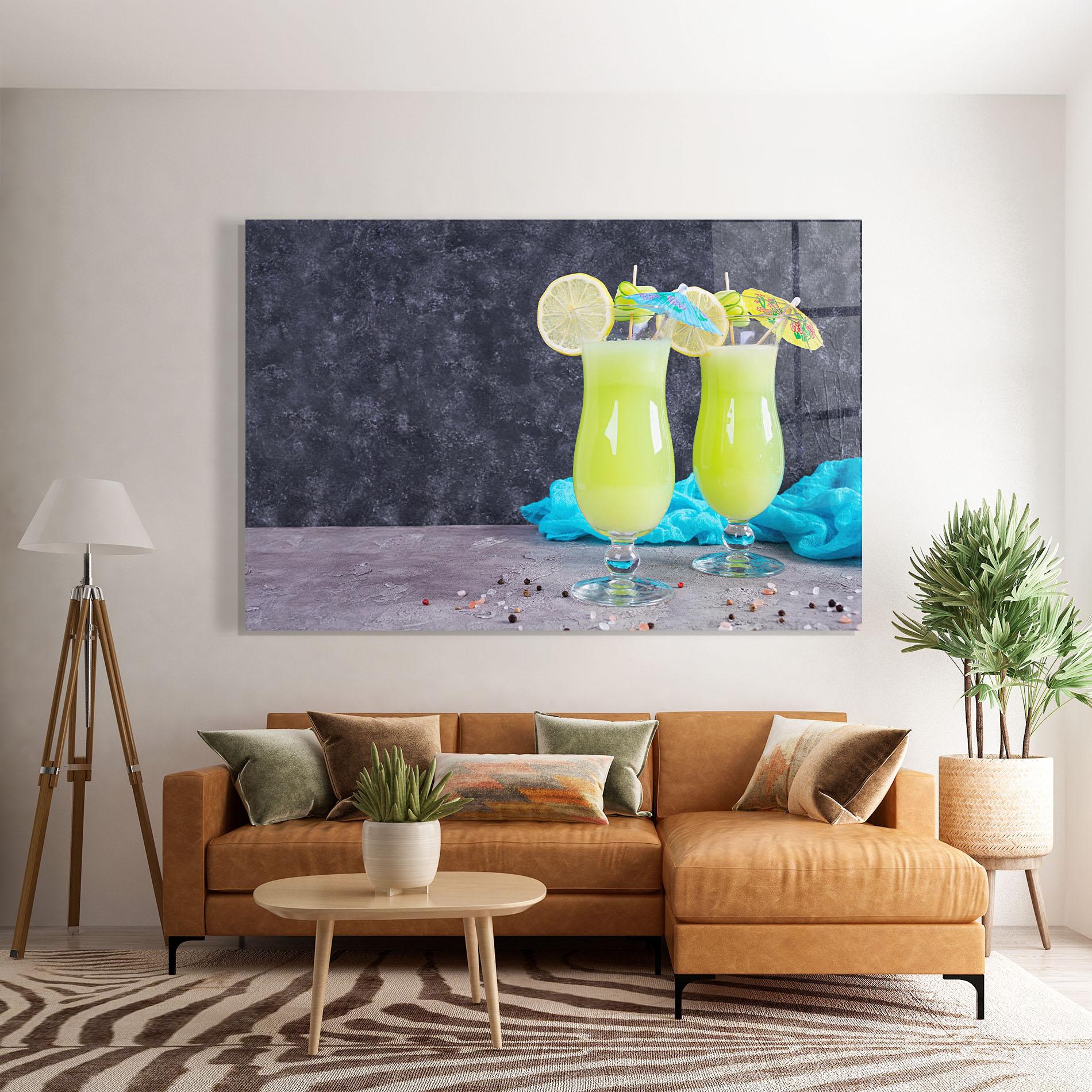 Tablou Sticla Fresh Cucumber Juice mockup 7