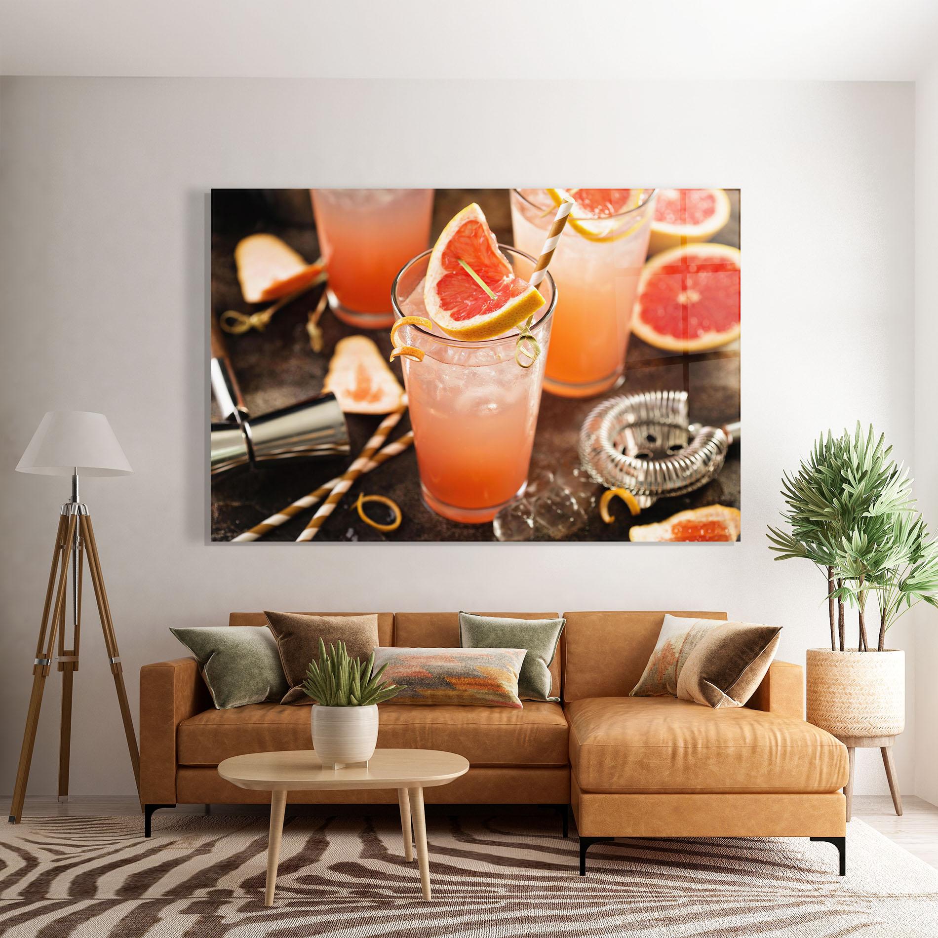 Tablou Sticla Grapefruit Cocktail mockup 7