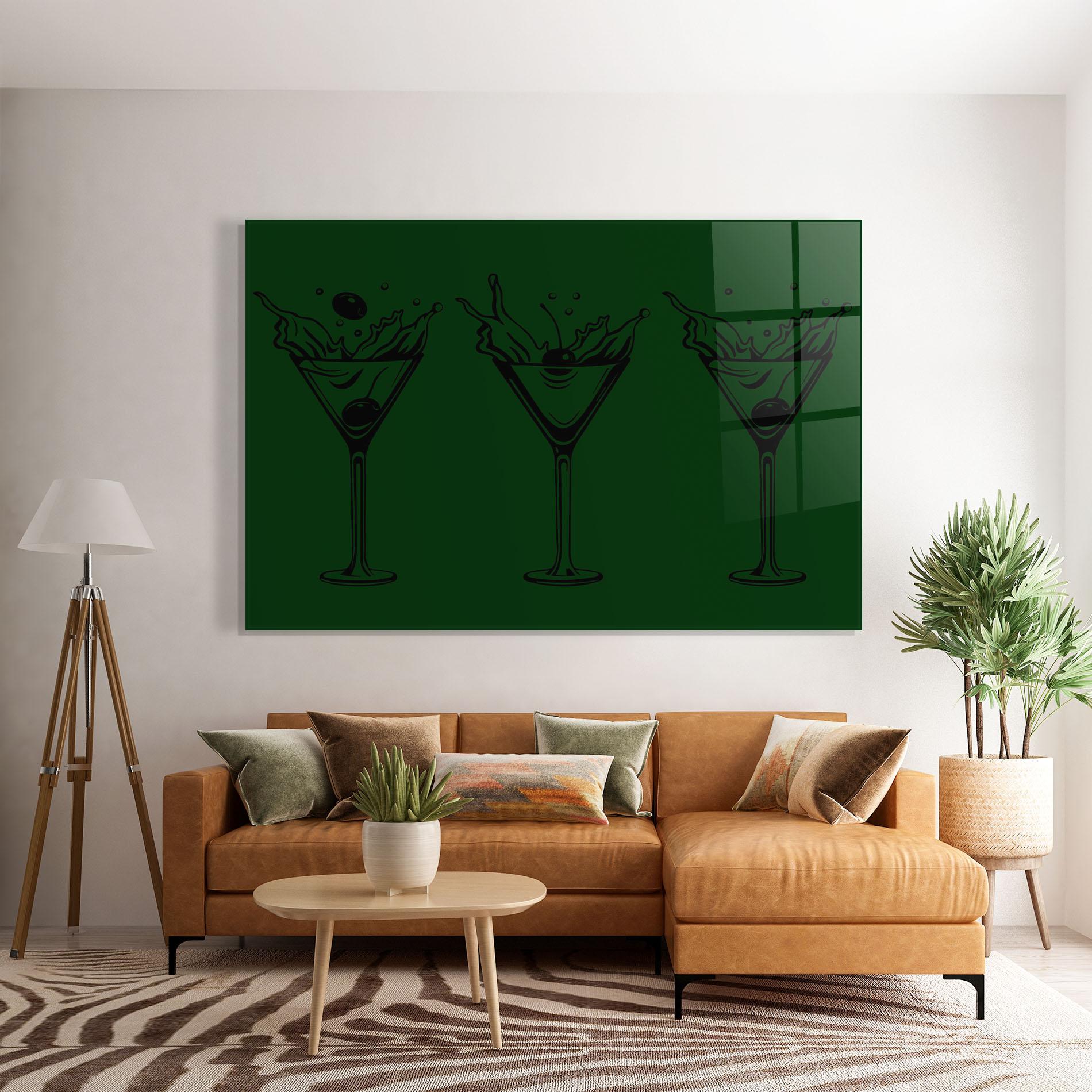 Tablou Sticla Green Drinks mockup 7