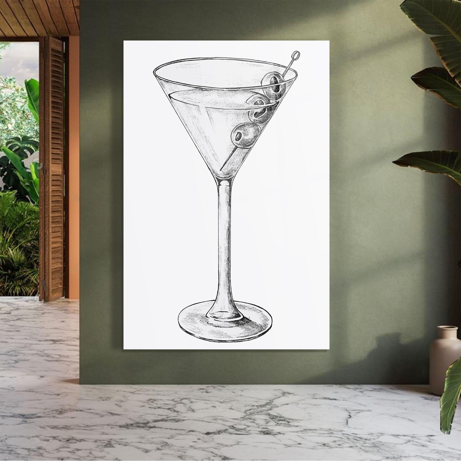 Tablou Sticla Hand Drawn Glass mockup 7