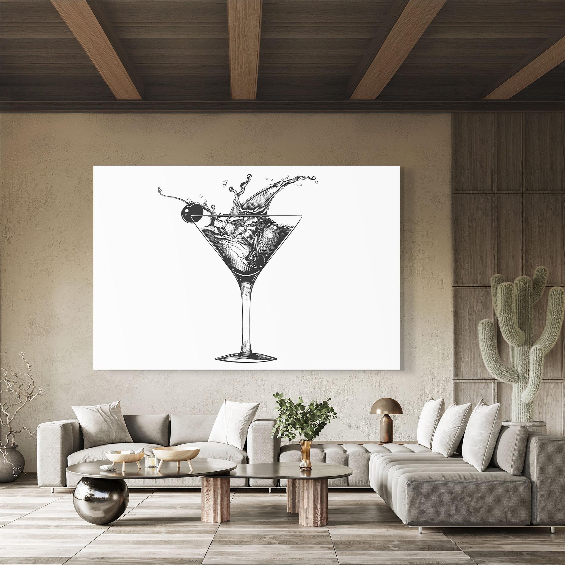 Tablou Sticla Drink Splash mockup 8