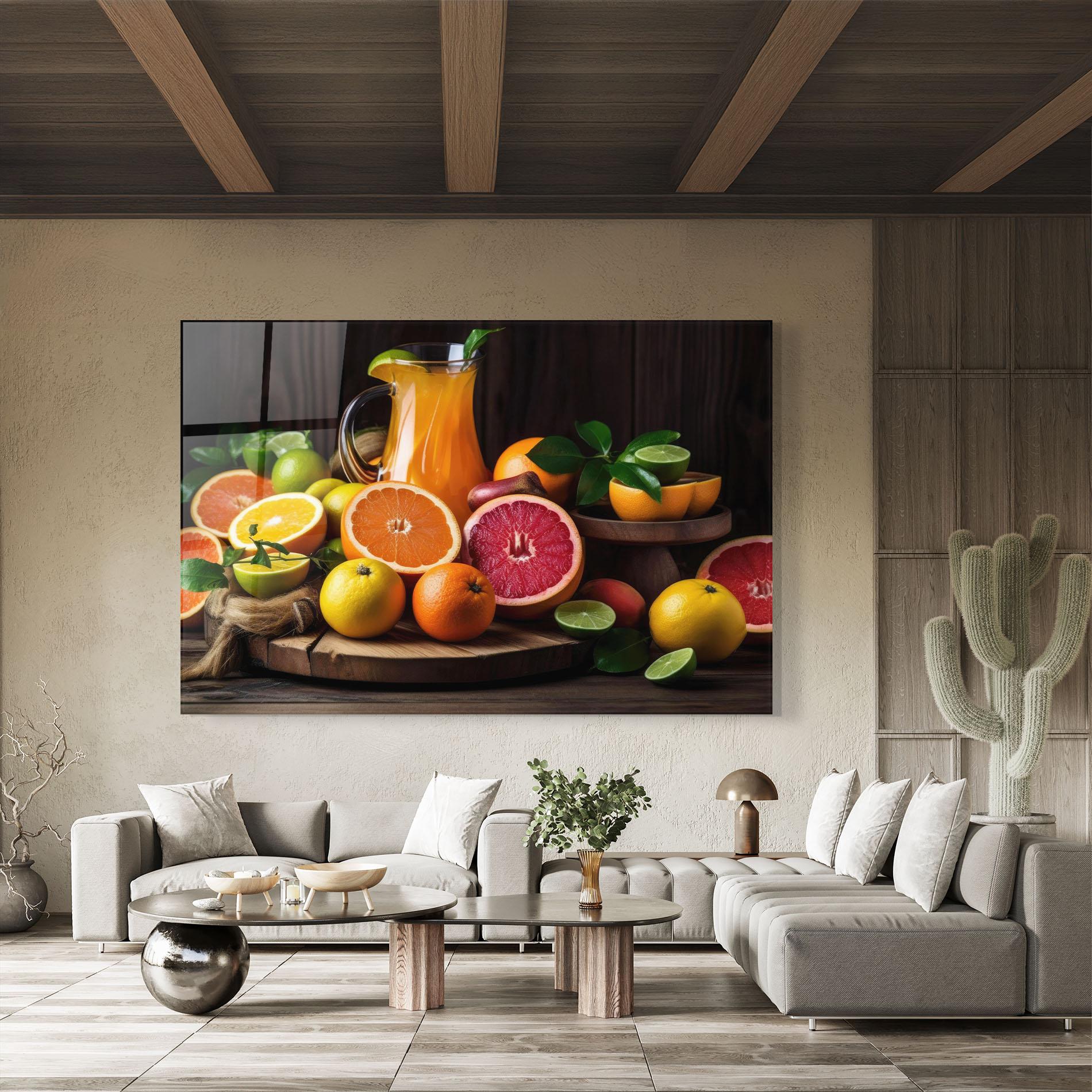 Tablou Sticla Glass Of Orange Juice mockup 8