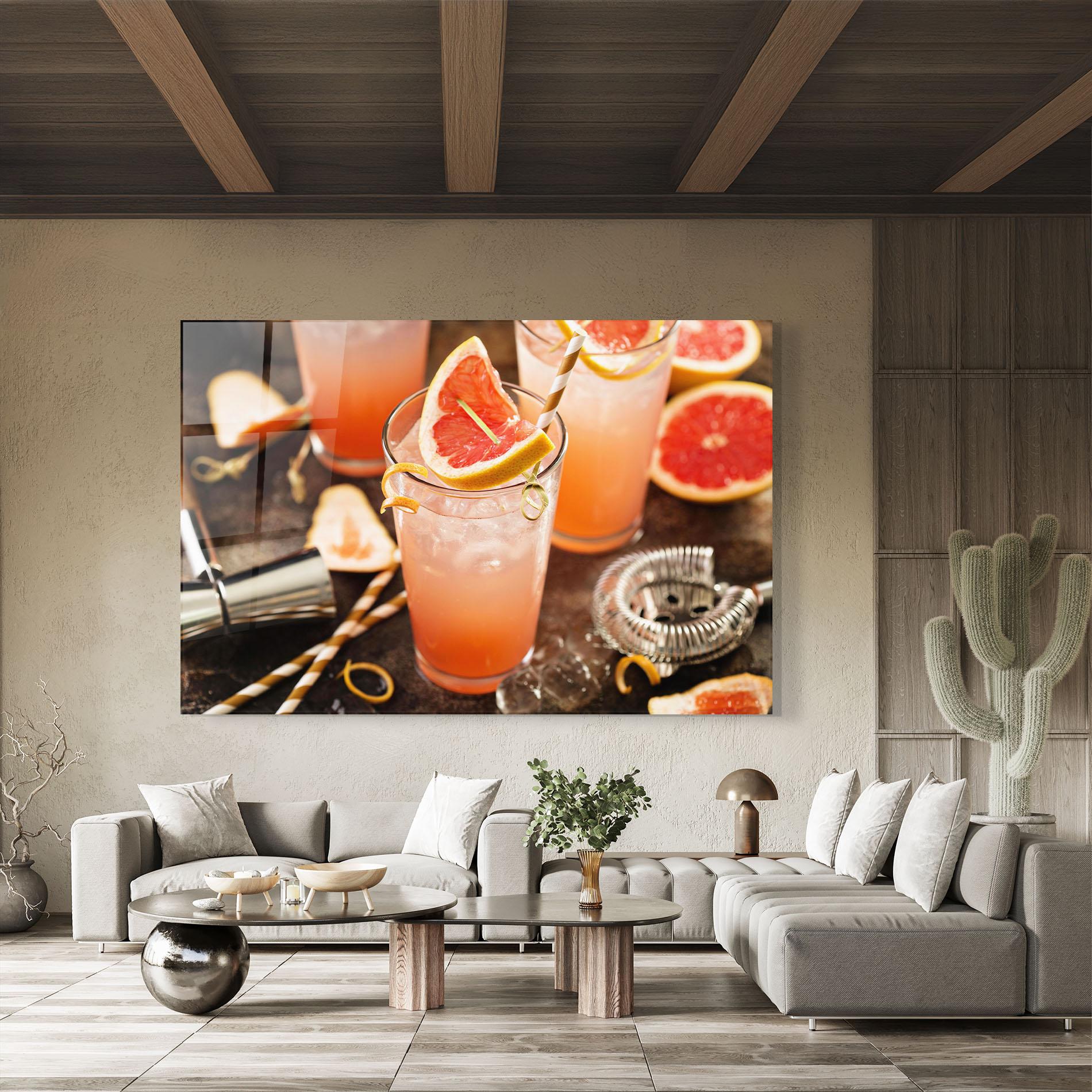 Tablou Sticla Grapefruit Cocktail mockup 8