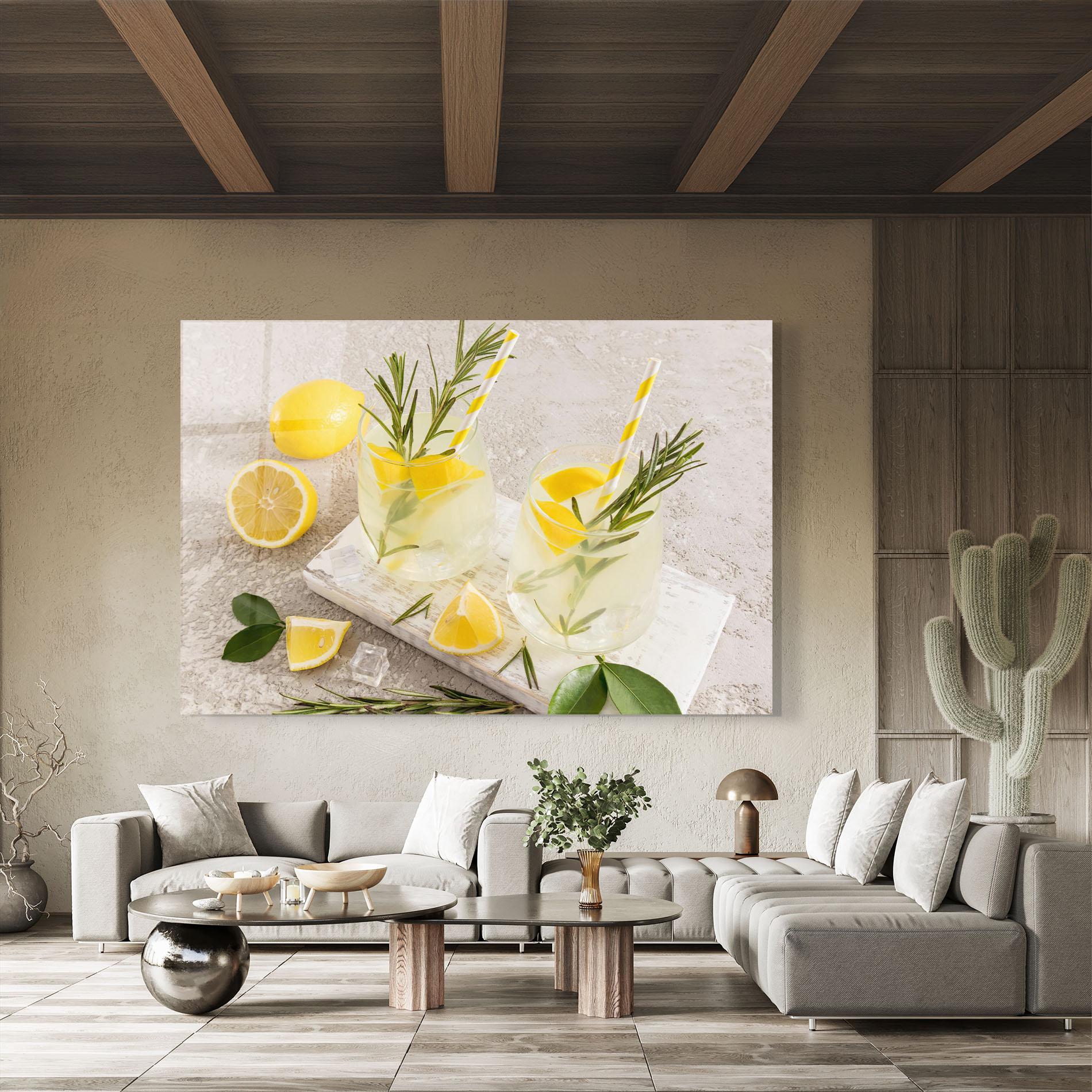 Tablou Sticla Homemade Rosemary Drink mockup 8