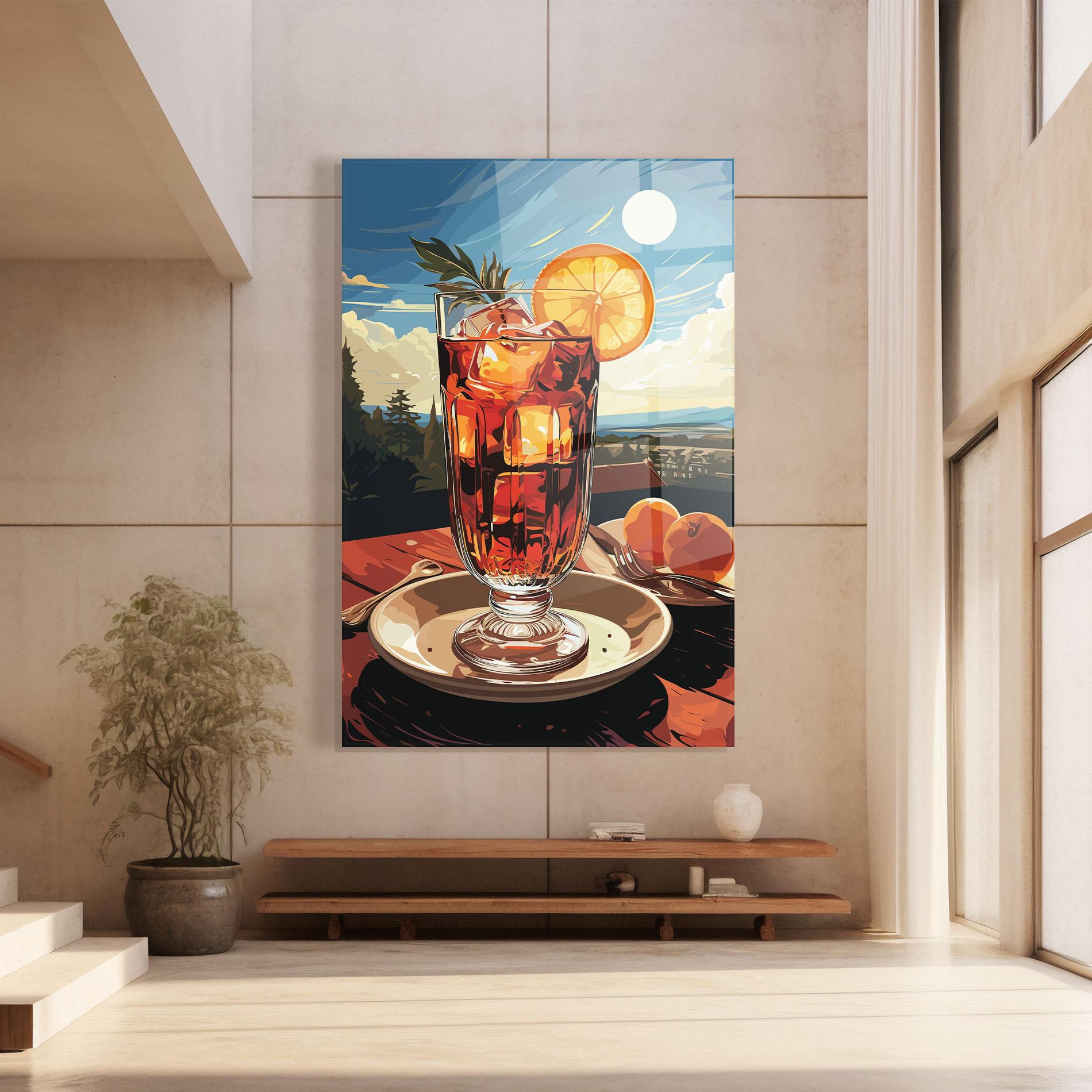 Tablou Sticla Cocktail Orange mockup 8