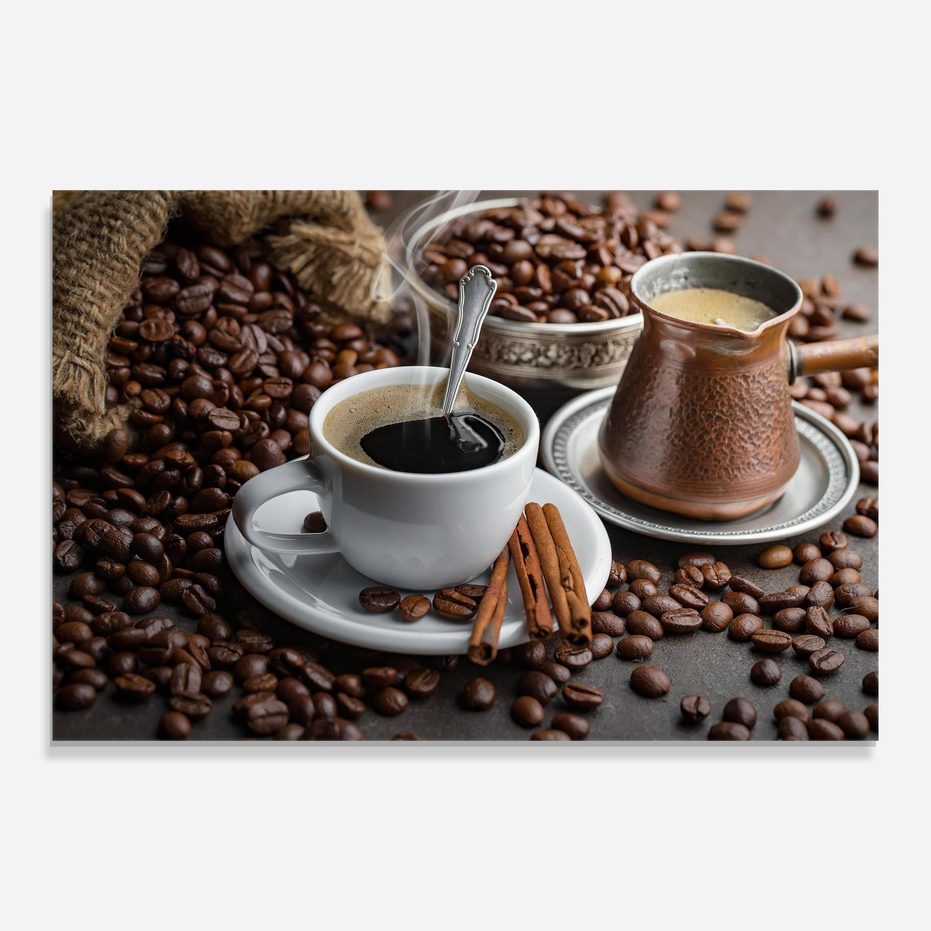 Tablou Sticla Black Coffee Beans mockup 0