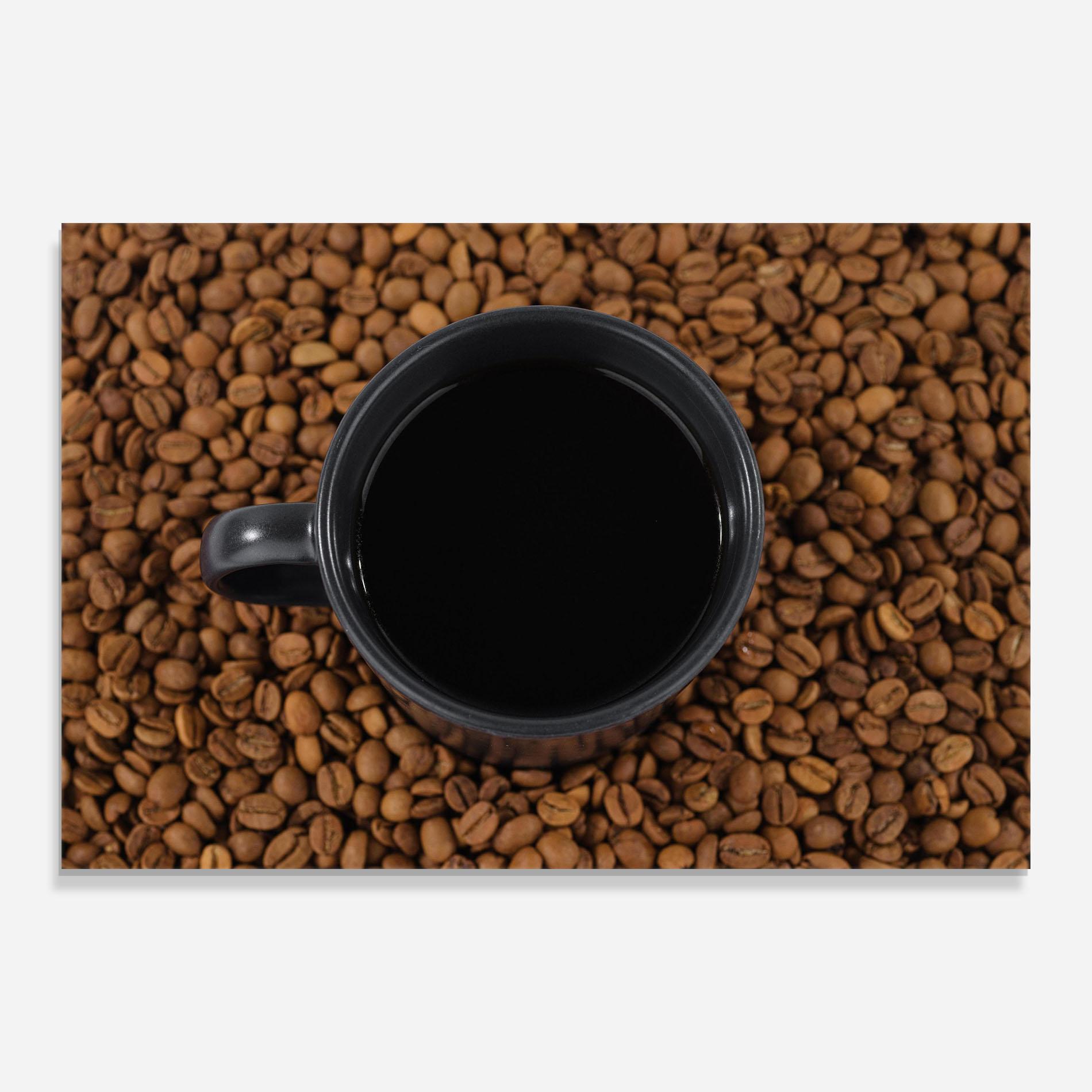 Tablou Sticla Black Cup Of Coffee mockup 0