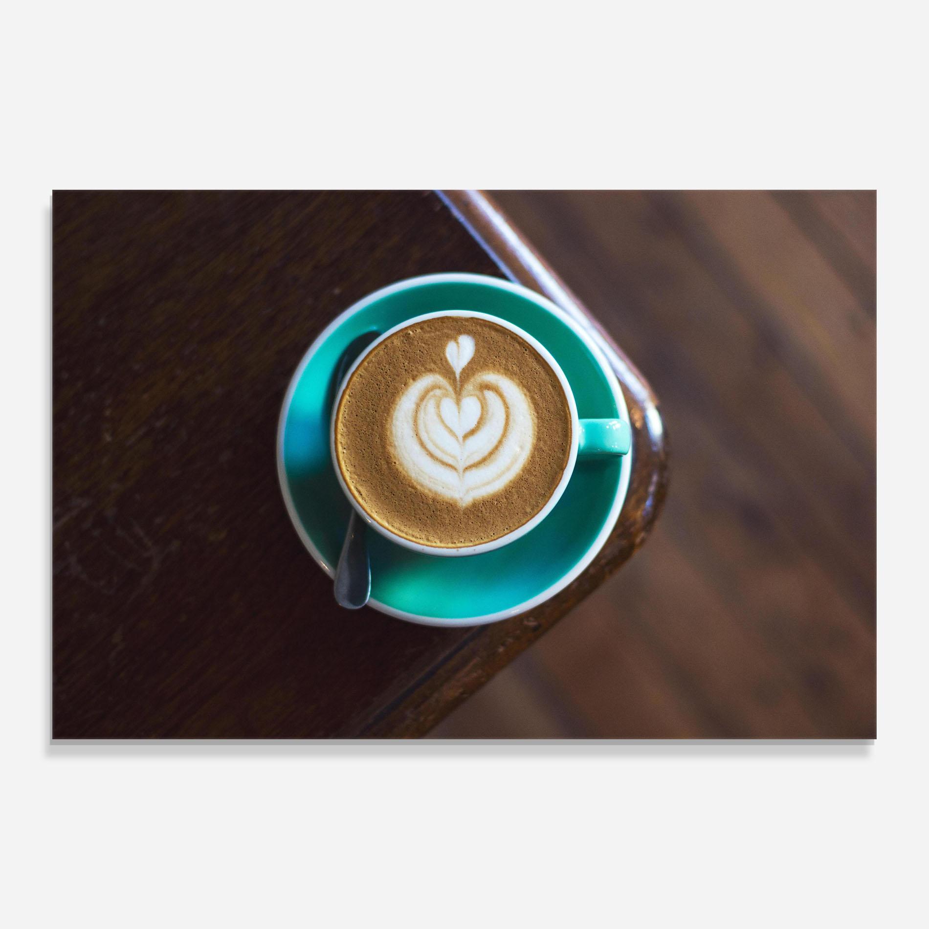 Tablou Sticla Blue Cup Of Coffee mockup 0
