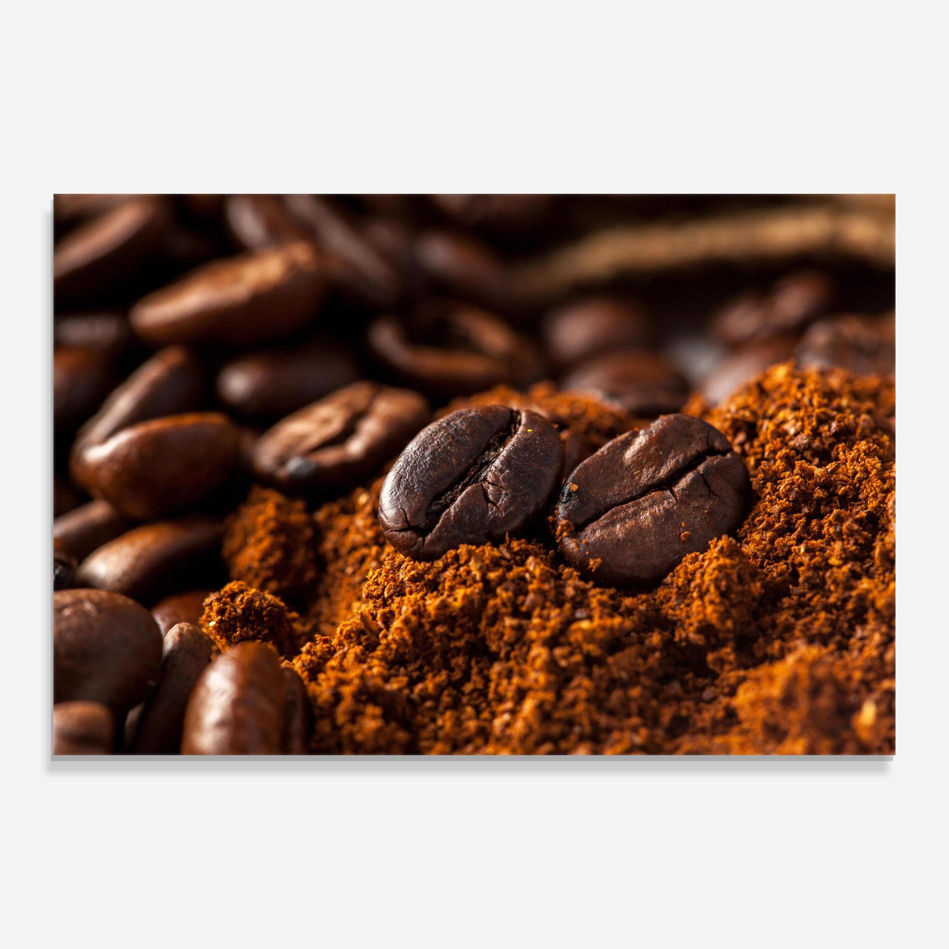 Tablou Sticla Close Up Coffee Beans mockup 0