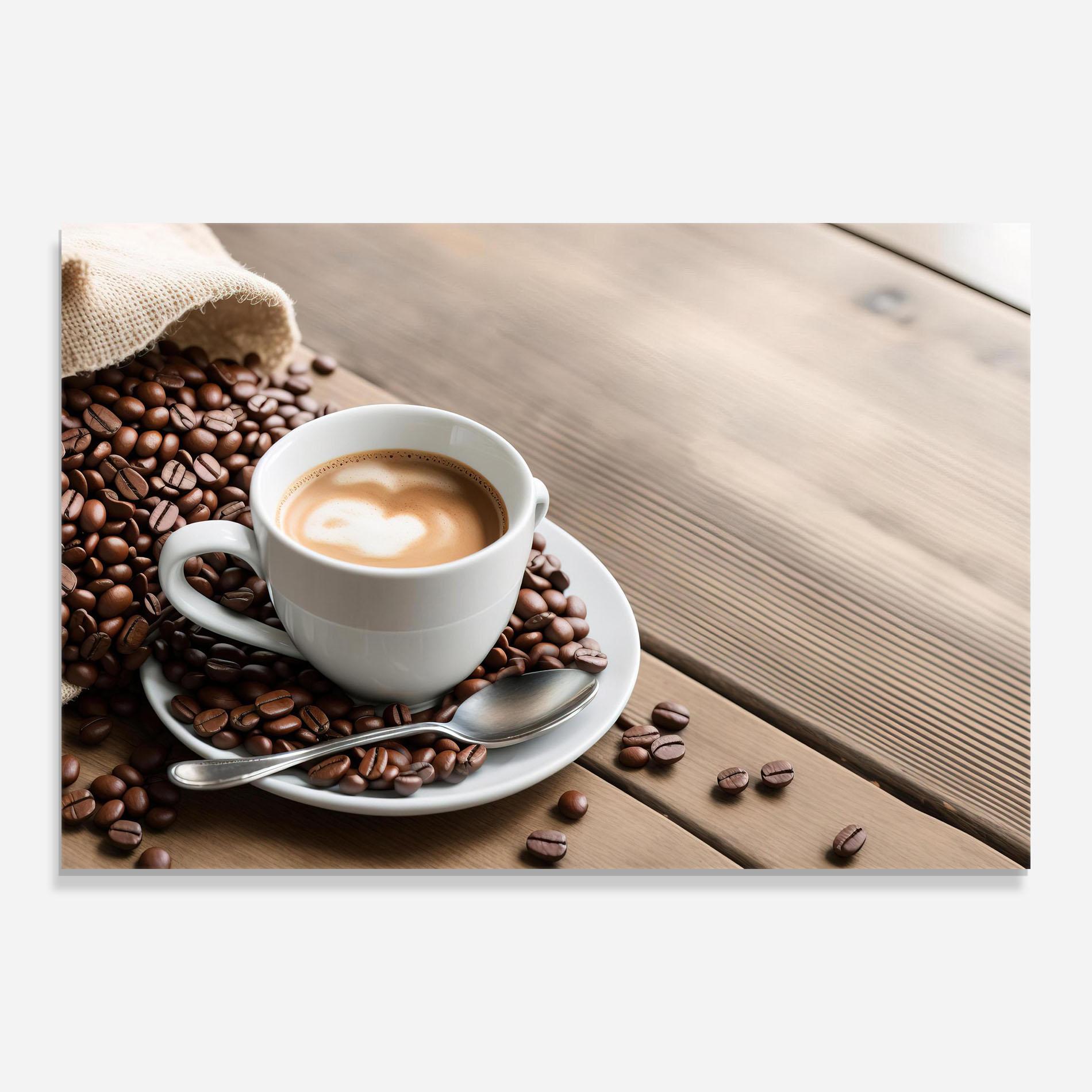 Tablou Sticla Coffee On Table mockup 0