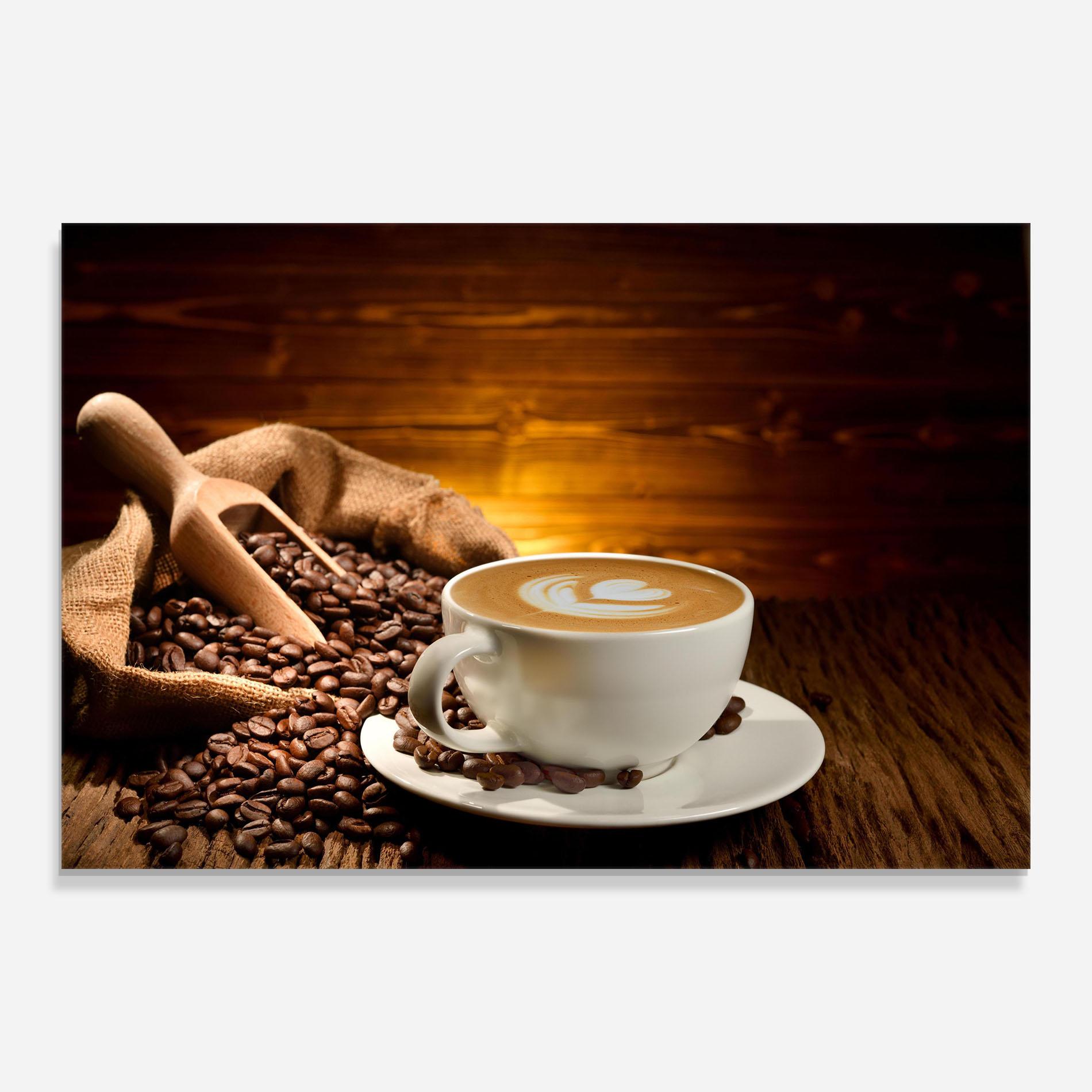 Tablou Sticla Latte Coffee mockup 0