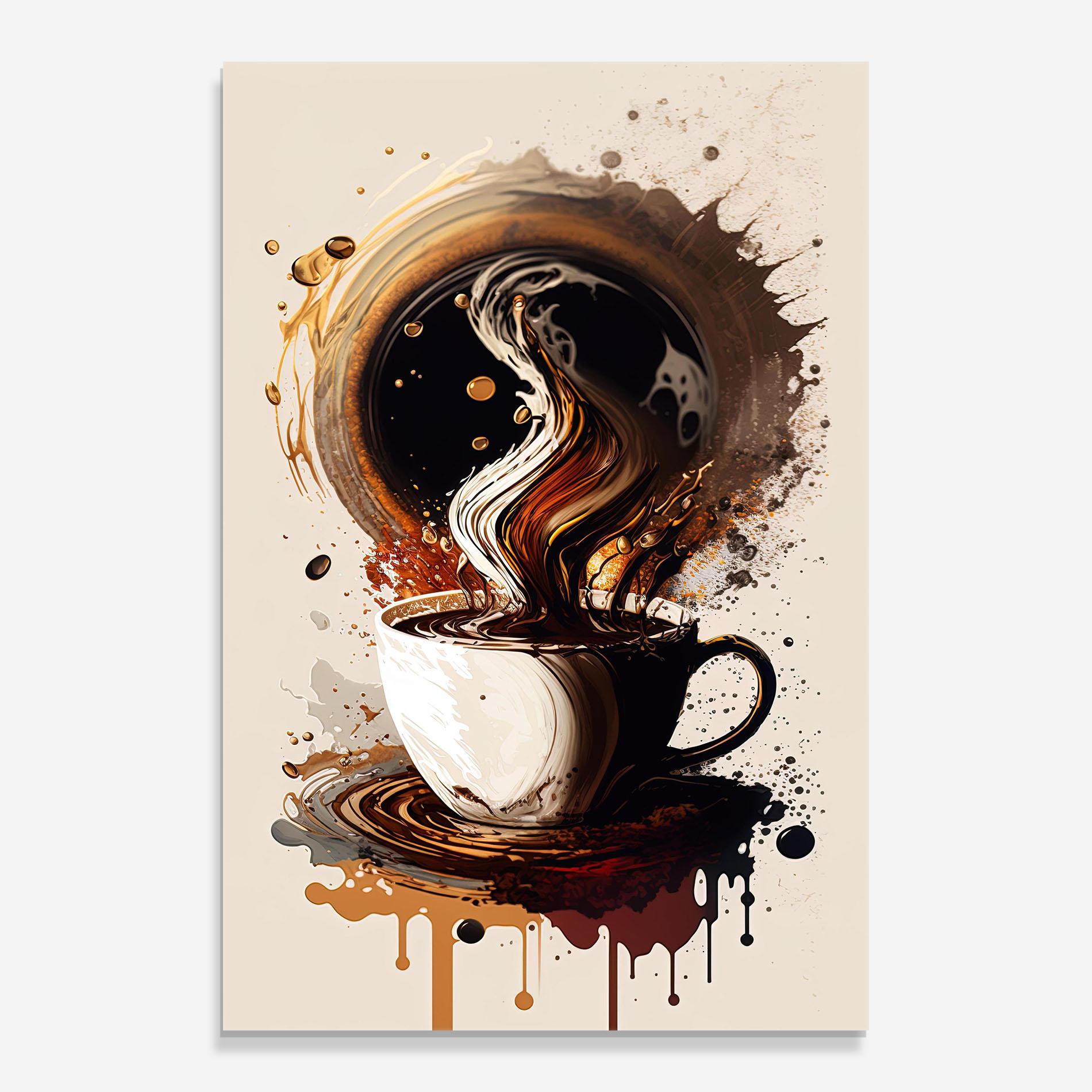 Tablou Sticla Coffee Art mockup 0
