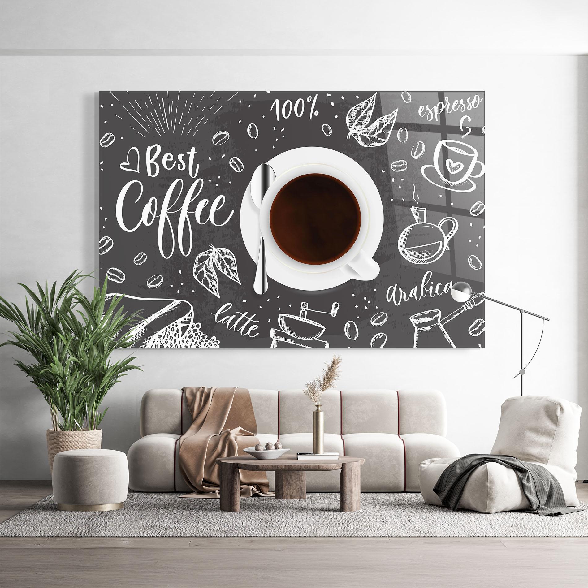 Tablou Sticla Best Coffee mockup 9