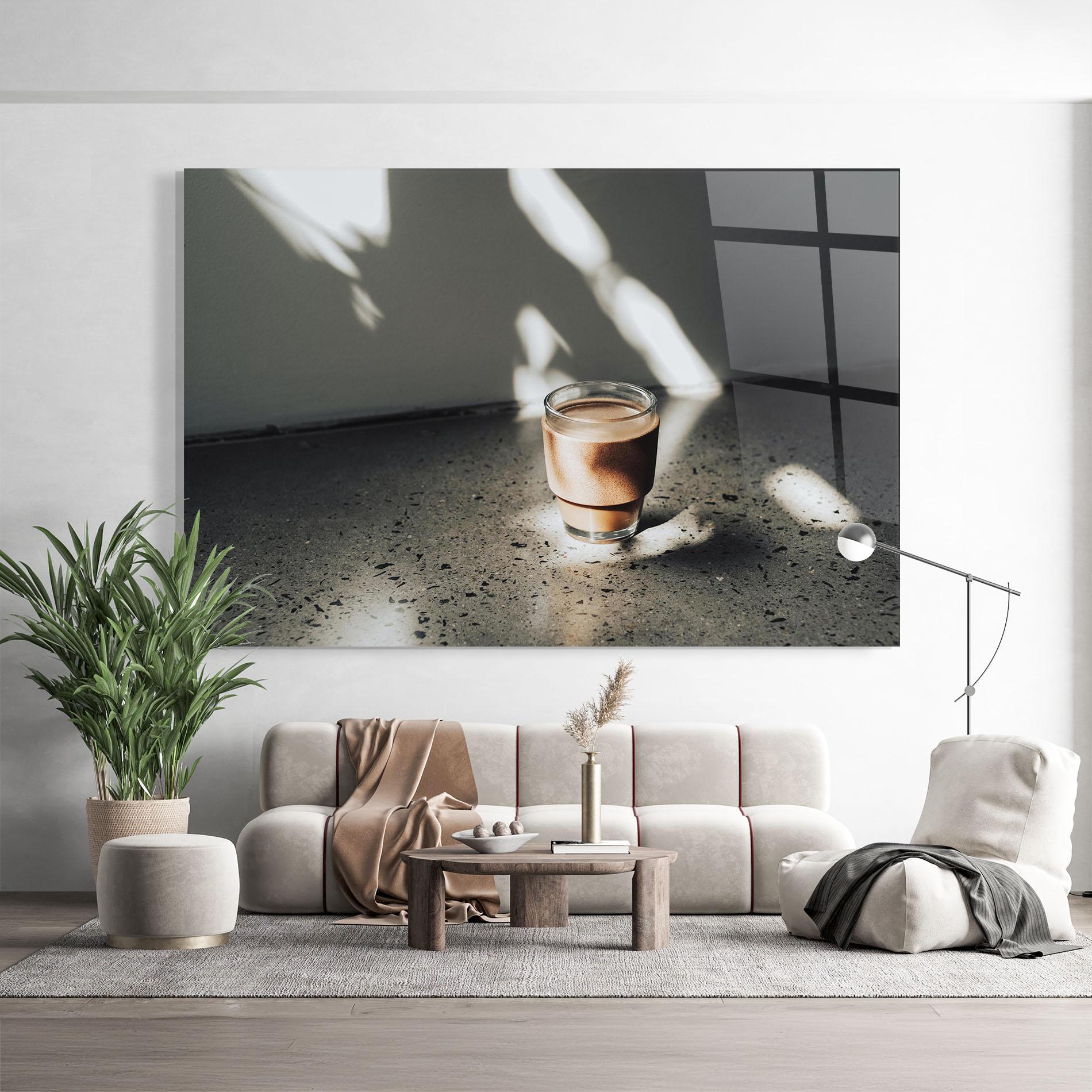 Tablou Sticla Coffee In The Sun mockup 9