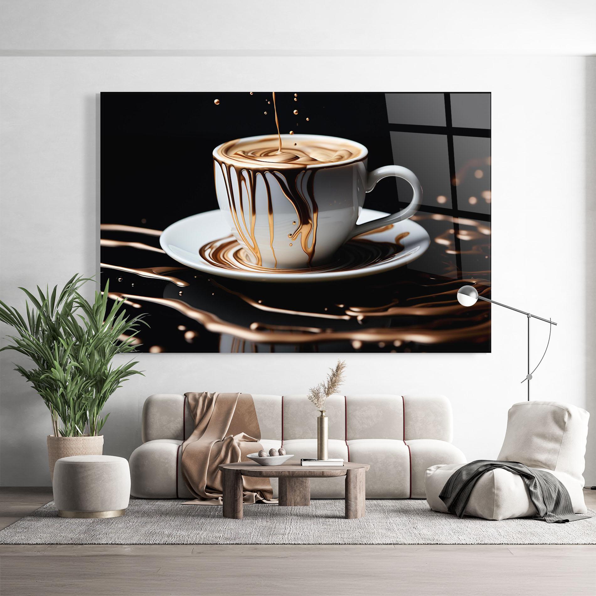 Tablou Sticla Cold Coffee Drink mockup 9