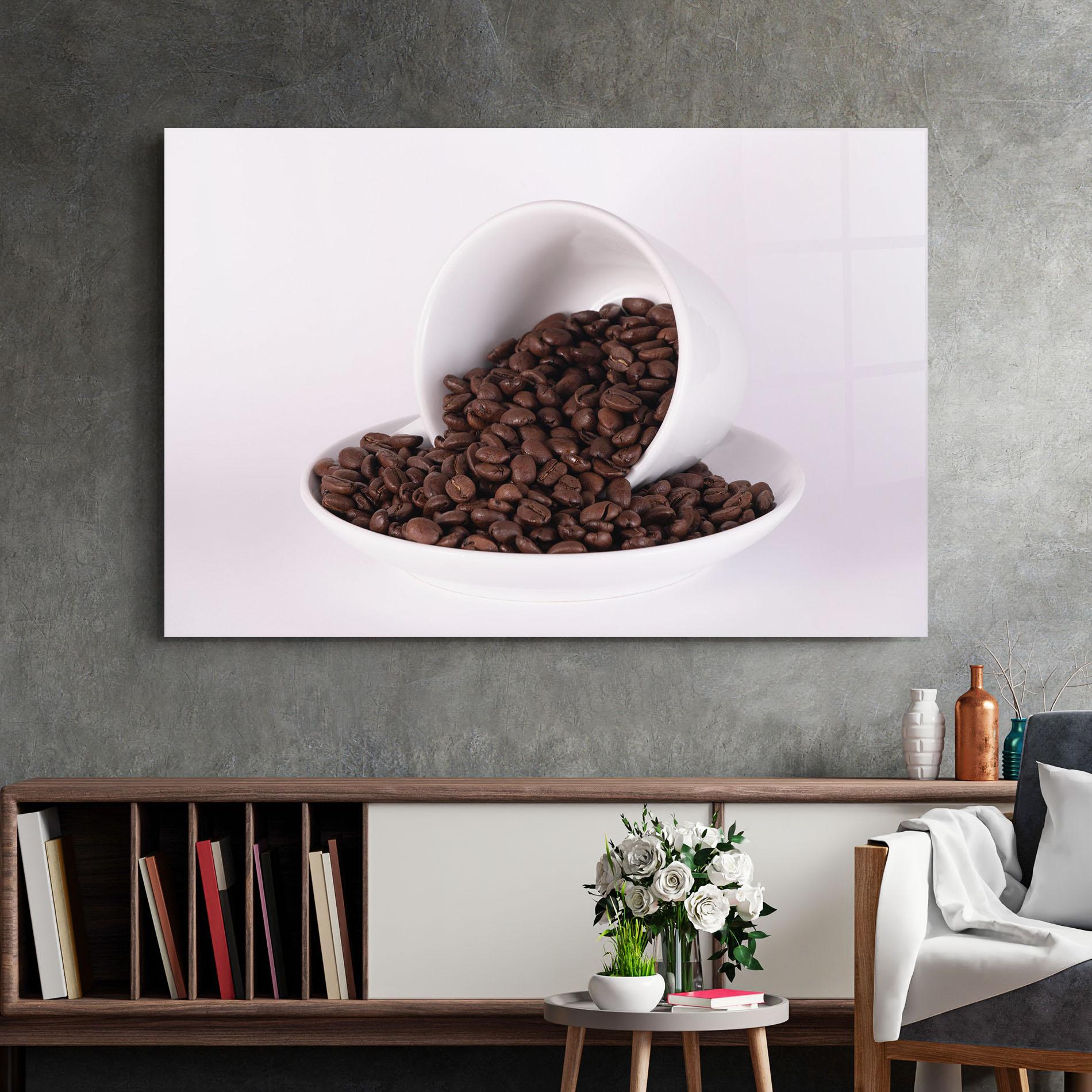 Tablou Sticla Bowl Of Coffee mockup 2