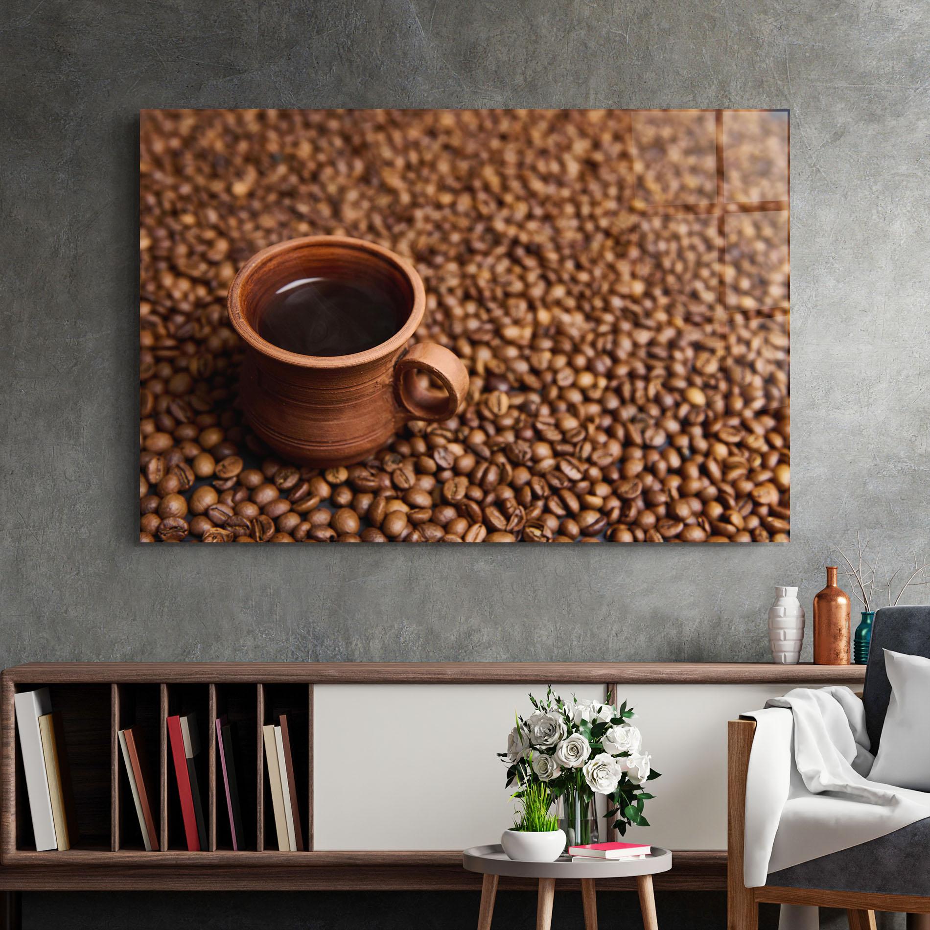 Tablou Sticla Clay Coffee Cup mockup 2