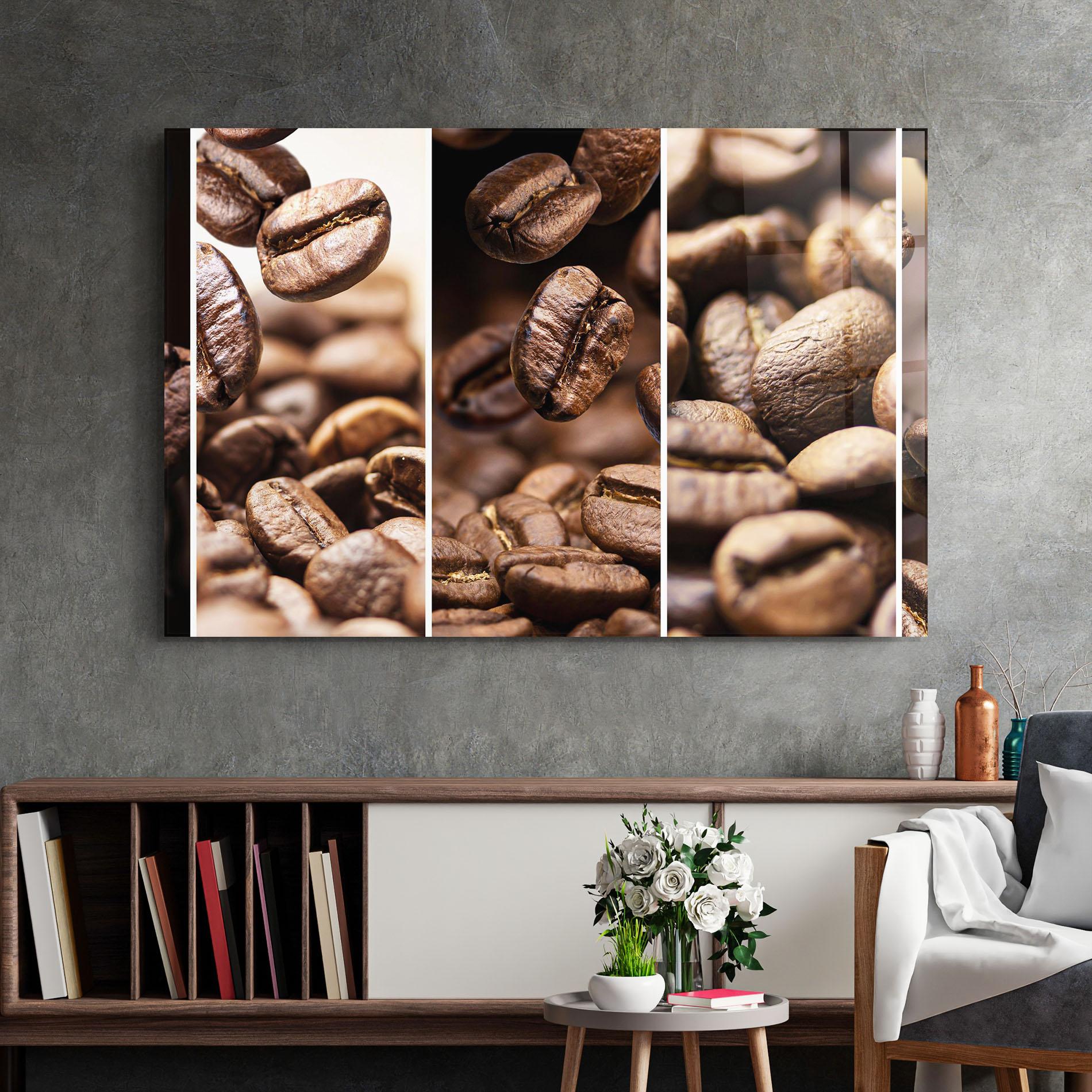 Tablou Sticla Coffee Collage mockup 2